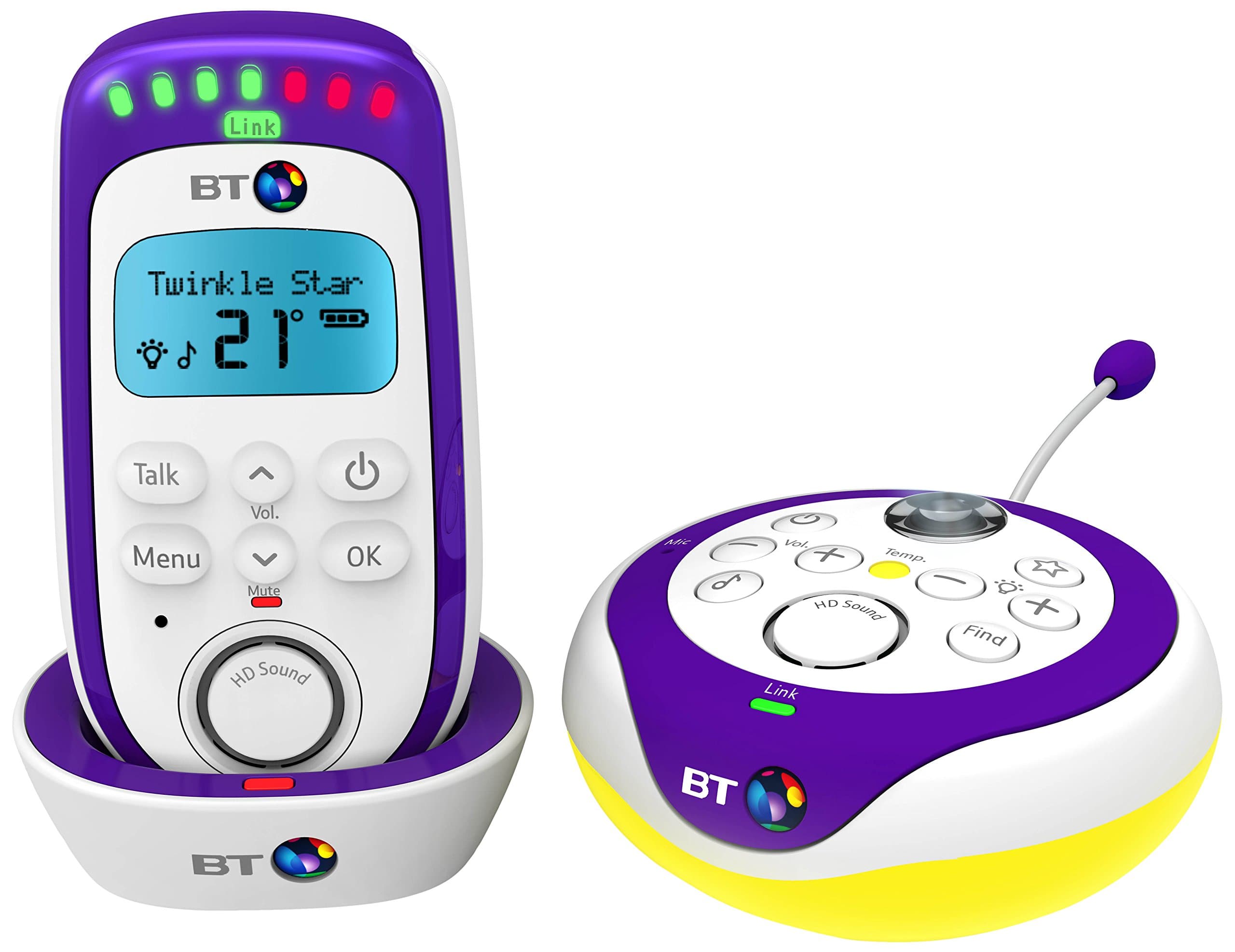 BT 350 Digital Baby Monitor Lightshow