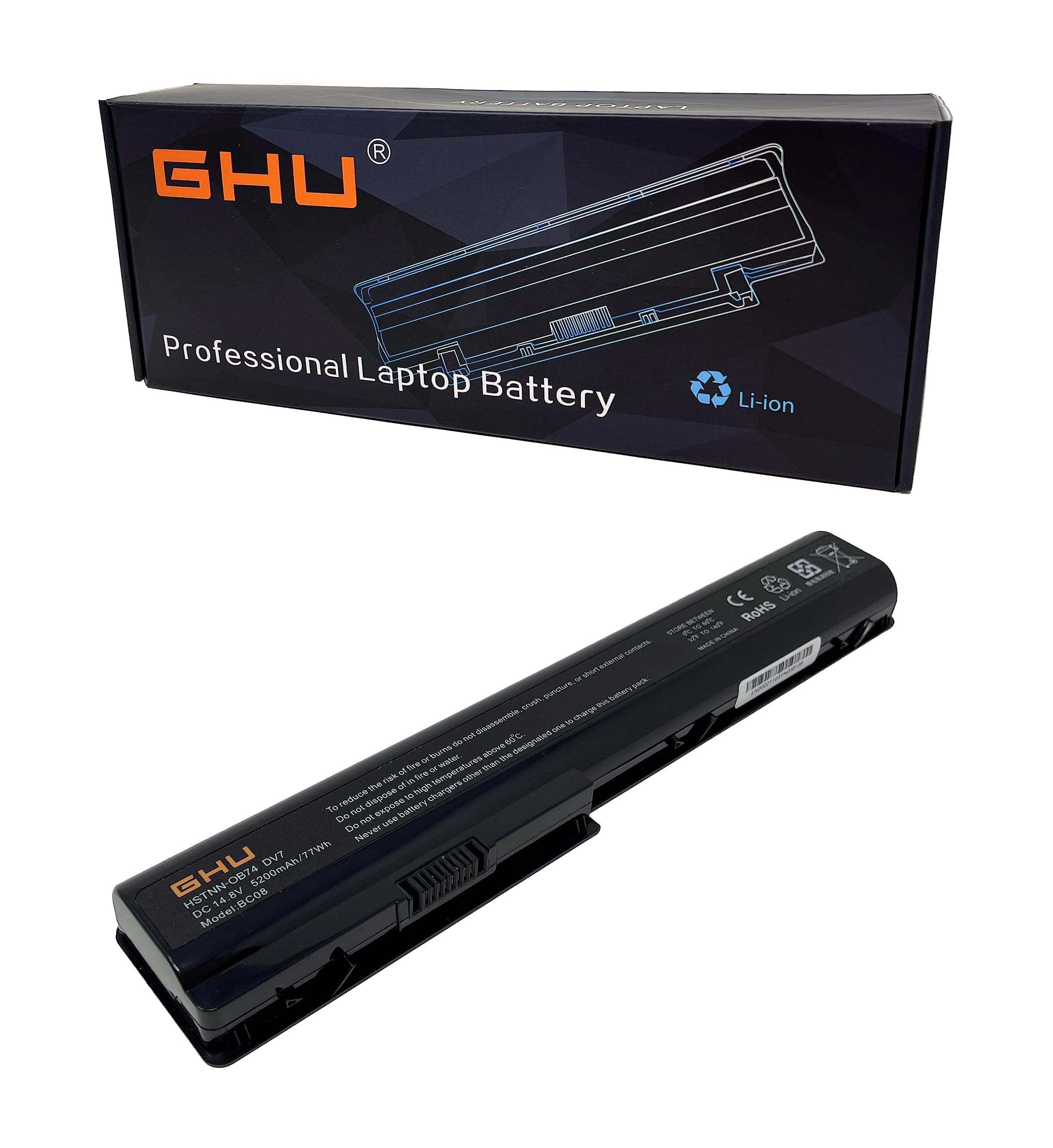 GHU New Battery Replacement for 480385-001 486766-001 HSTNN-OB75 Compatible Wit HP Pavilion Laptop and Notebook 464058-251 464059-121 464059-141 516355-001 516916-001 GA08 HSTNN-C50C HSTNN-DB74