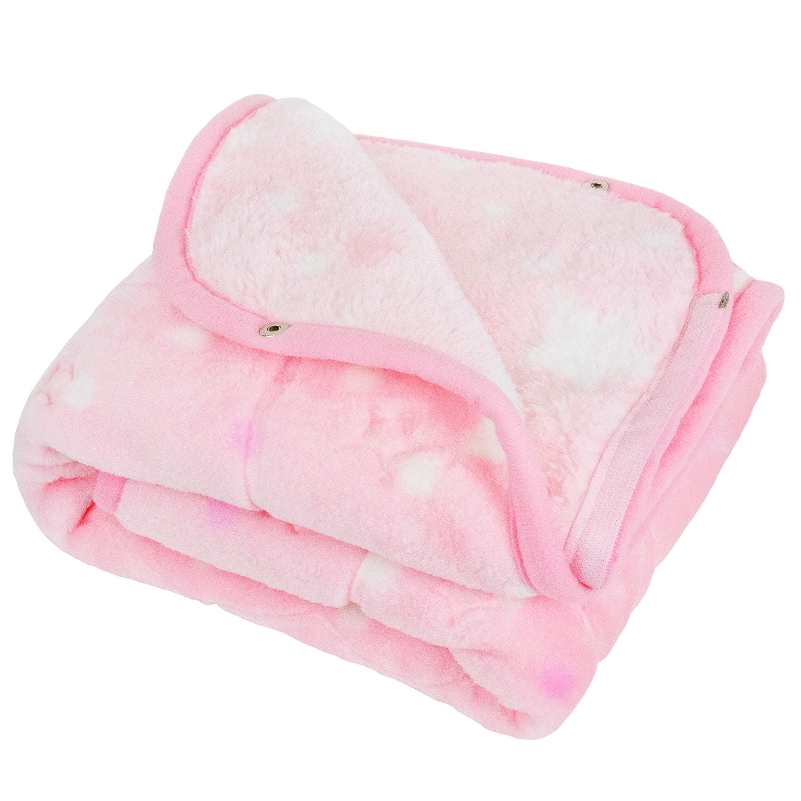 JOIE BEANSwaddle Blanket for Baby Newborn Girl, Wearable Fleece Infant Sleep Sack Blanket, Soft Fuzzy Warm Baby Crib Swaddle Wrap Blanket for 0-3 Months, 3-6 Months, Pink