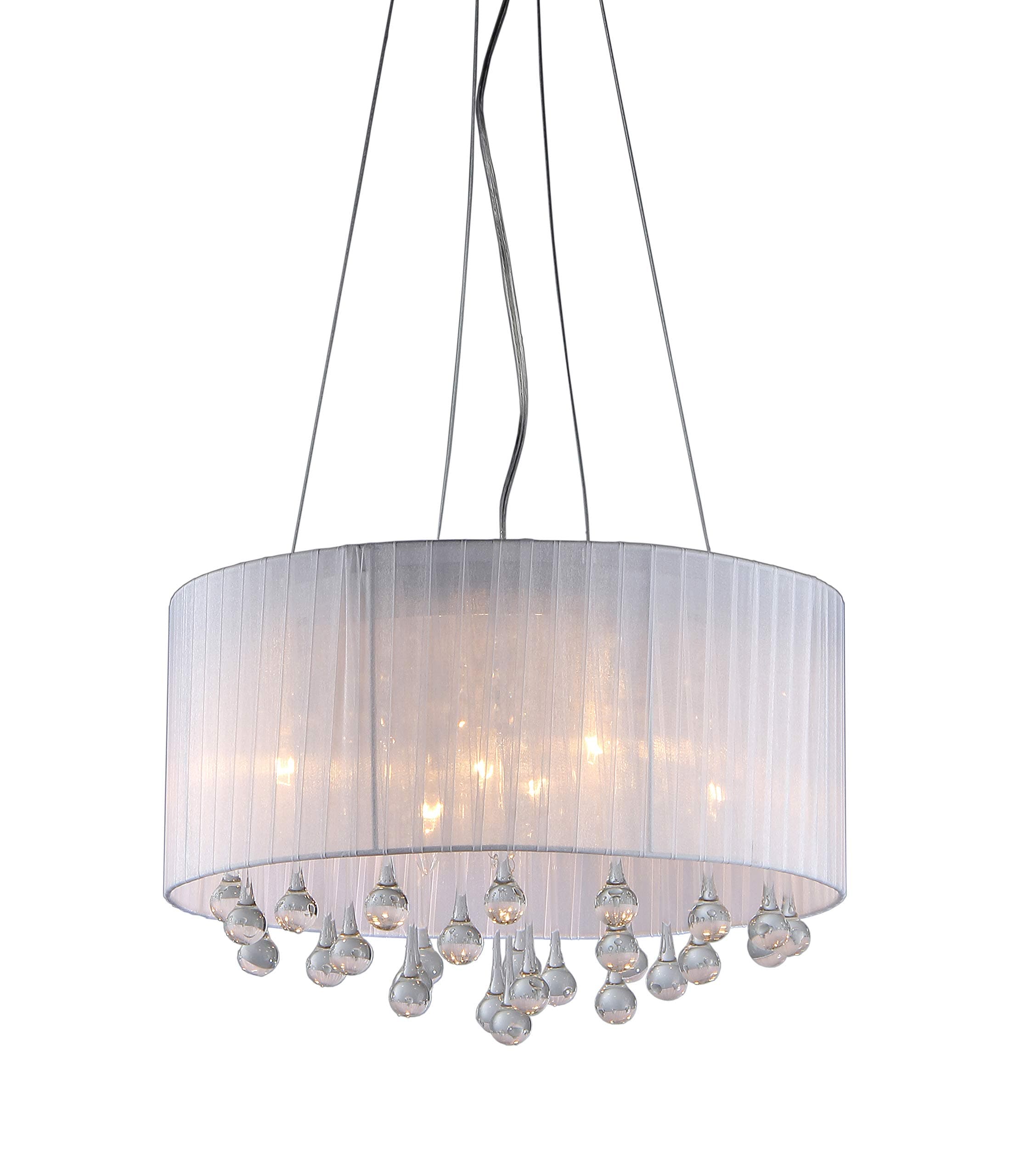 Whse of Tiffany RL1022 Spherical Crystal Chandelier White