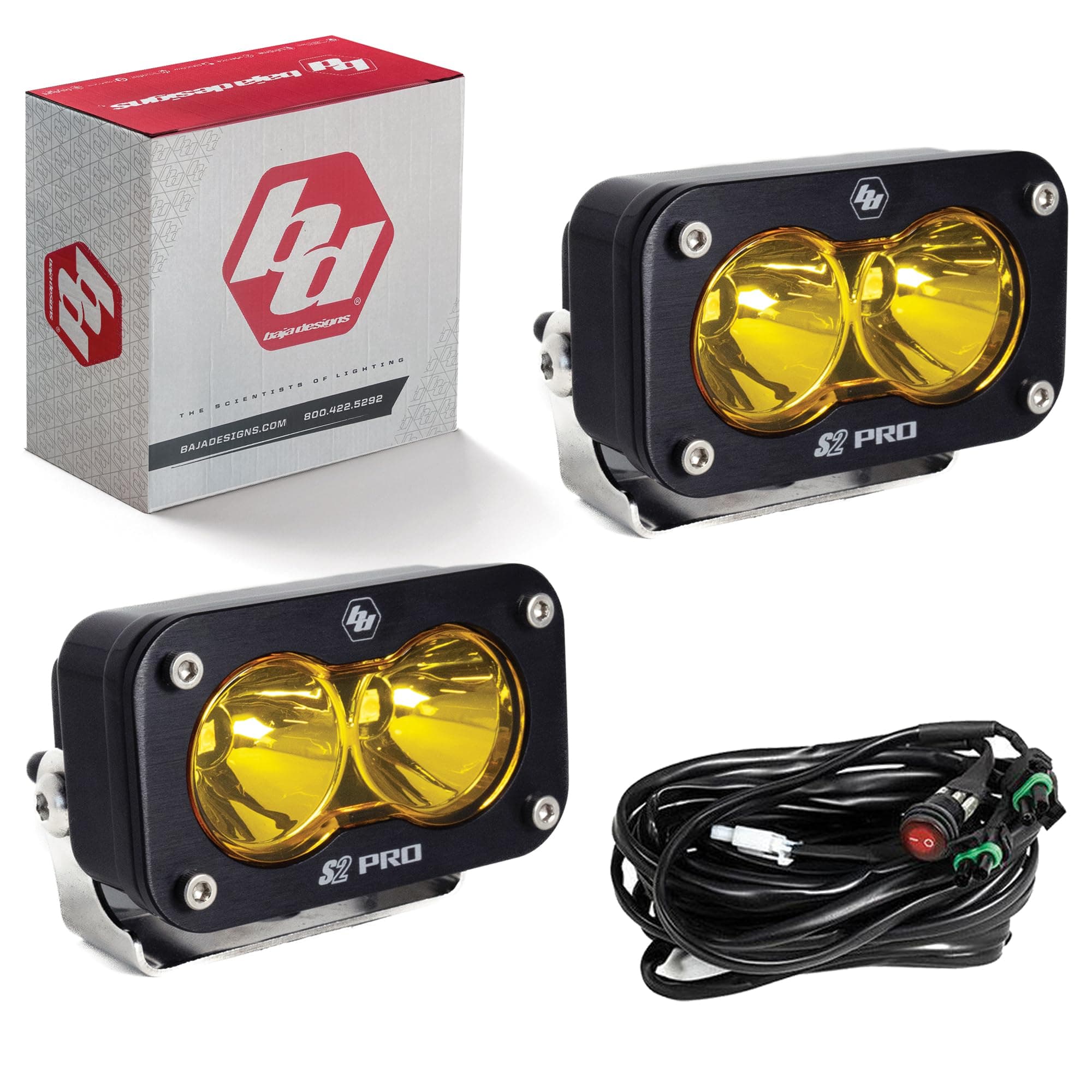 BajaDesigns 正規品 S2 Proシリーズ LED スポットライト アンバー 2個