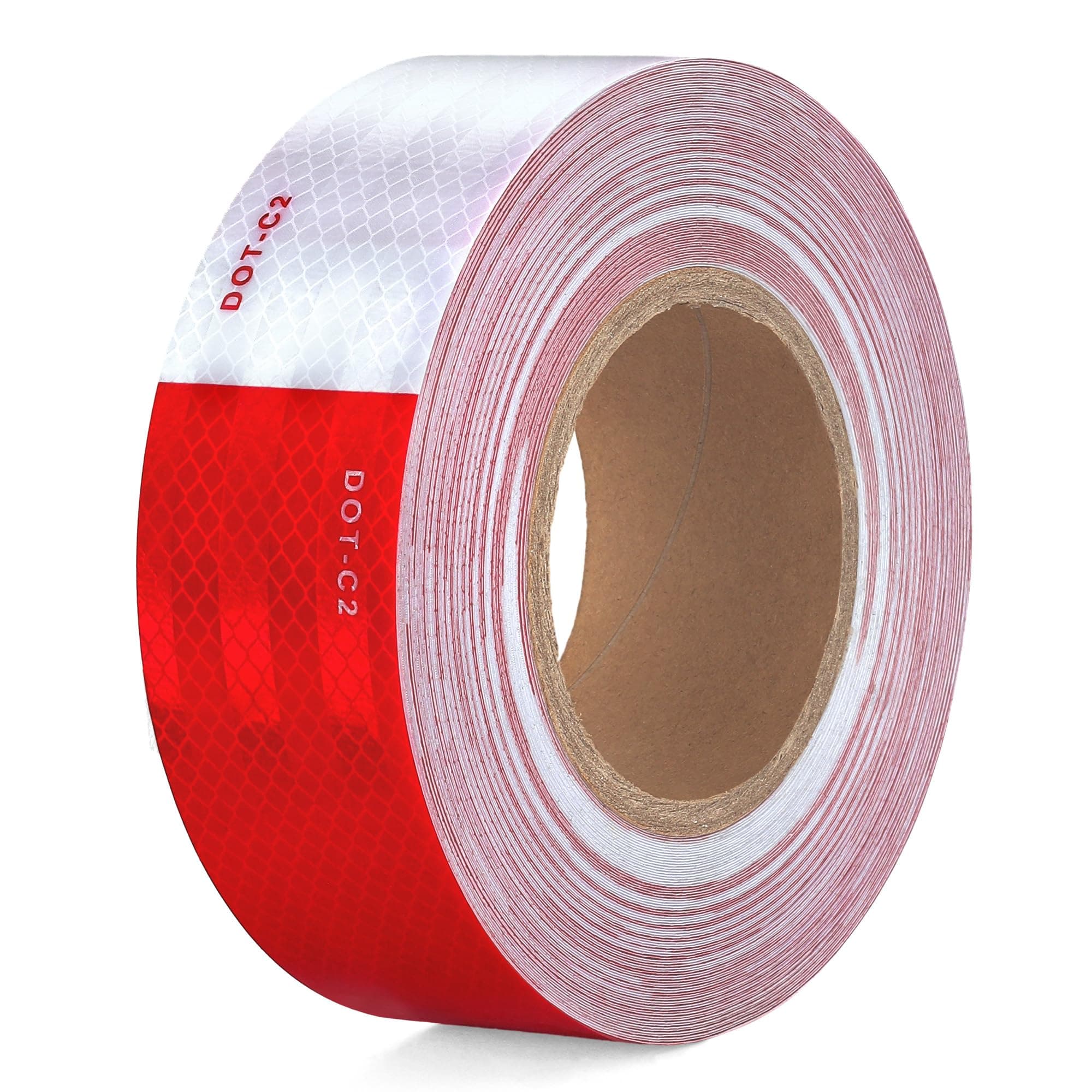 UIOCSSC DOT-C2 Reflective Tape 2 Inch x 30 Feet Red White Conspicuity Safety Reflective Tape Outdoor Waterproof for Vehicles Trailers Boats Signs