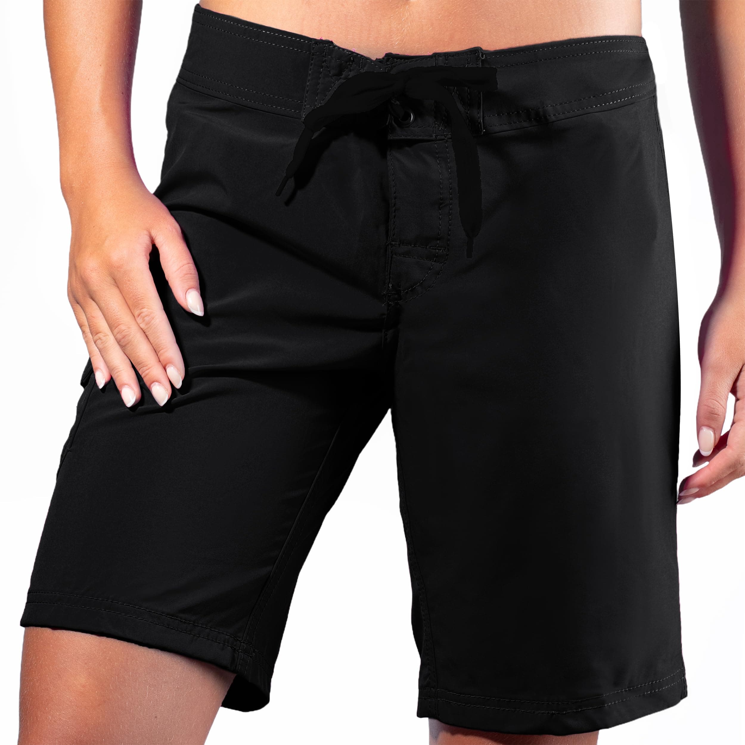 Womens Marina Solid Stretch Boardshort (Reg & Plus Sizes)