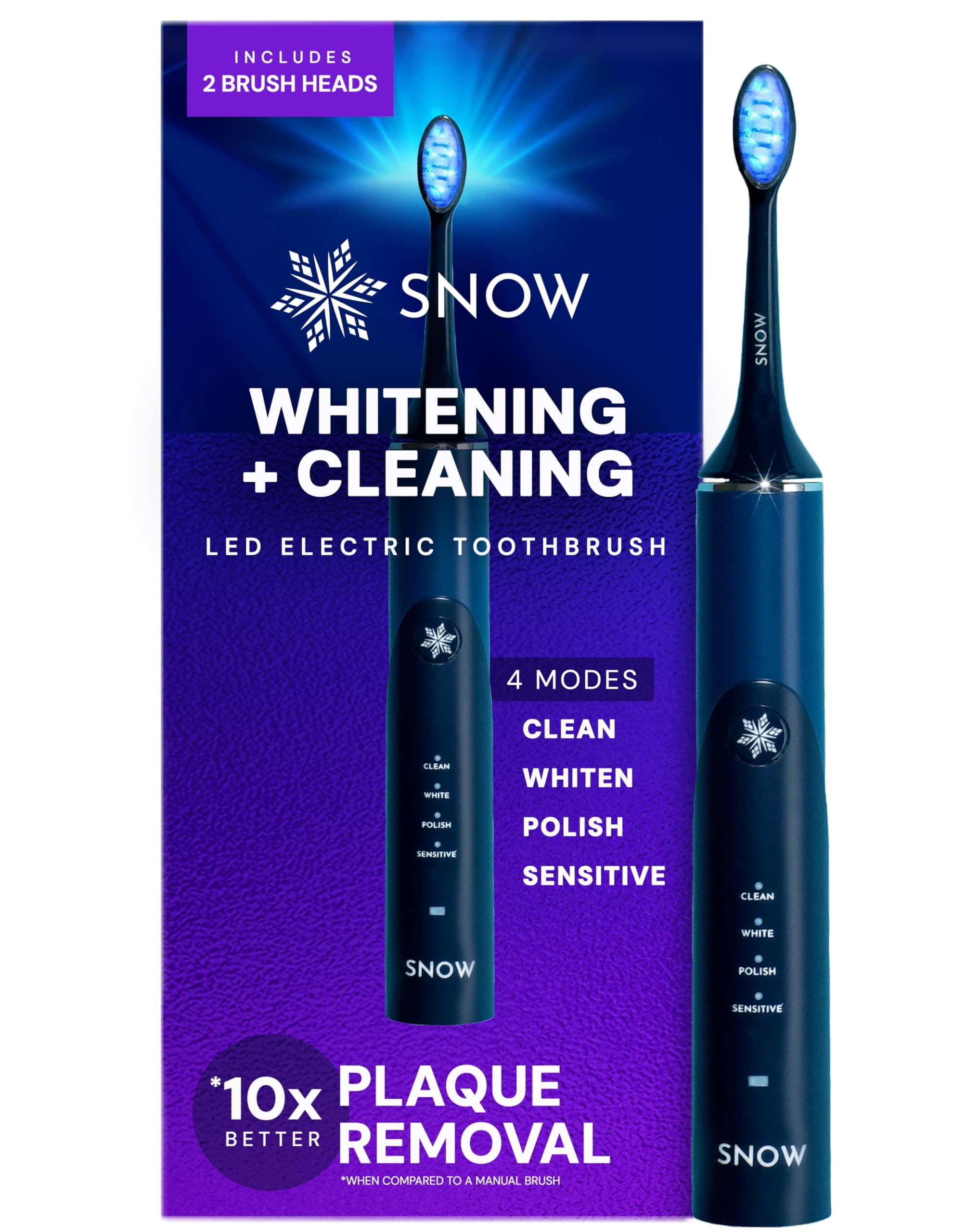 SNOW LED Whitening Electric Toothbrush | Dentist-Designed Electric Toothbrush...