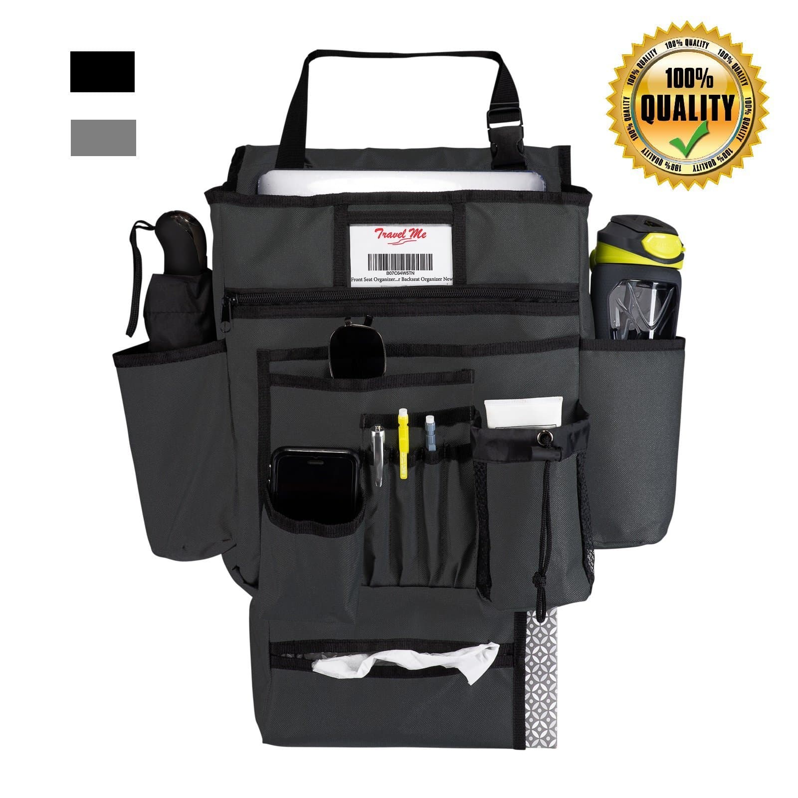 Front Seat Car Organizer Tissue Box Holder Black