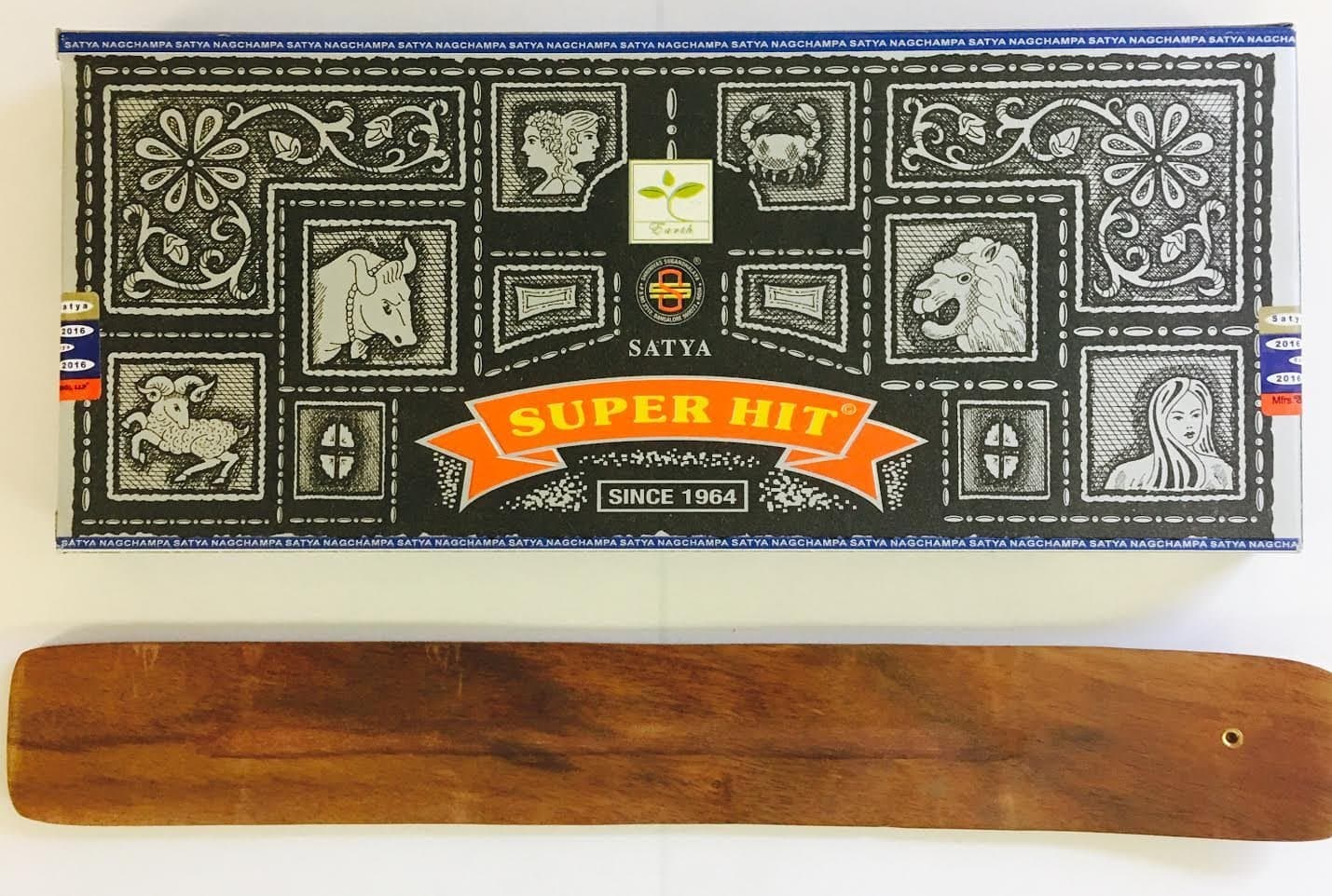 Satya Super Hit Incense 100 Grams w/Vrinda Incense Holder