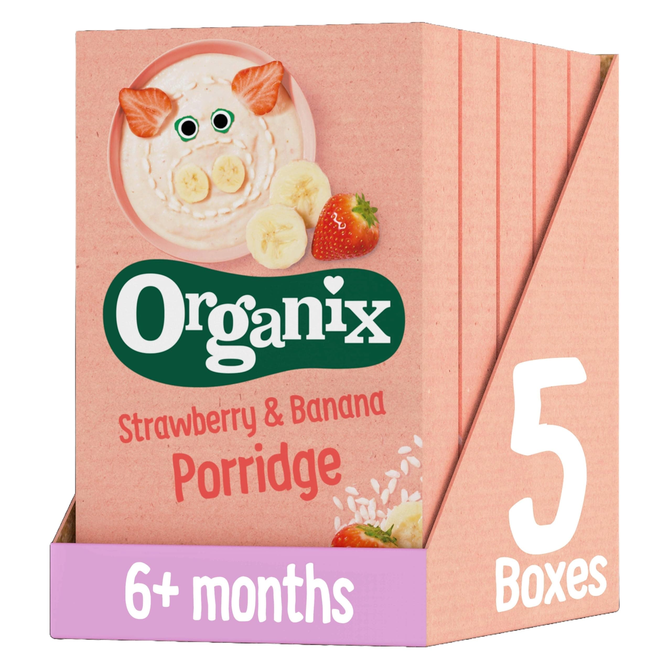 Organix Strawberry & Banana Organic Baby Porridge