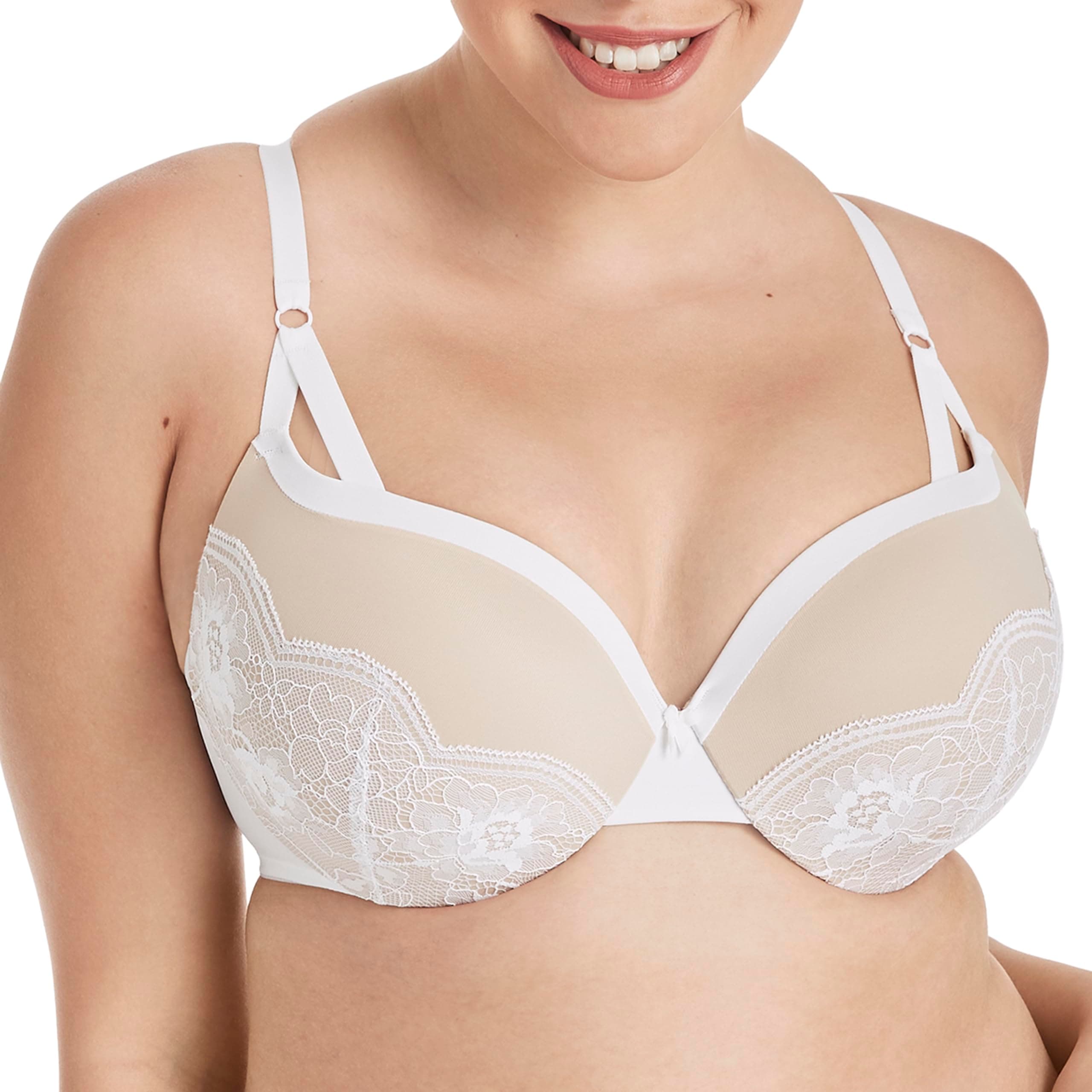 Womens Underwire Bra, Love the Lift Smoothing Lace Demi Bra, Push-up Bra for Women