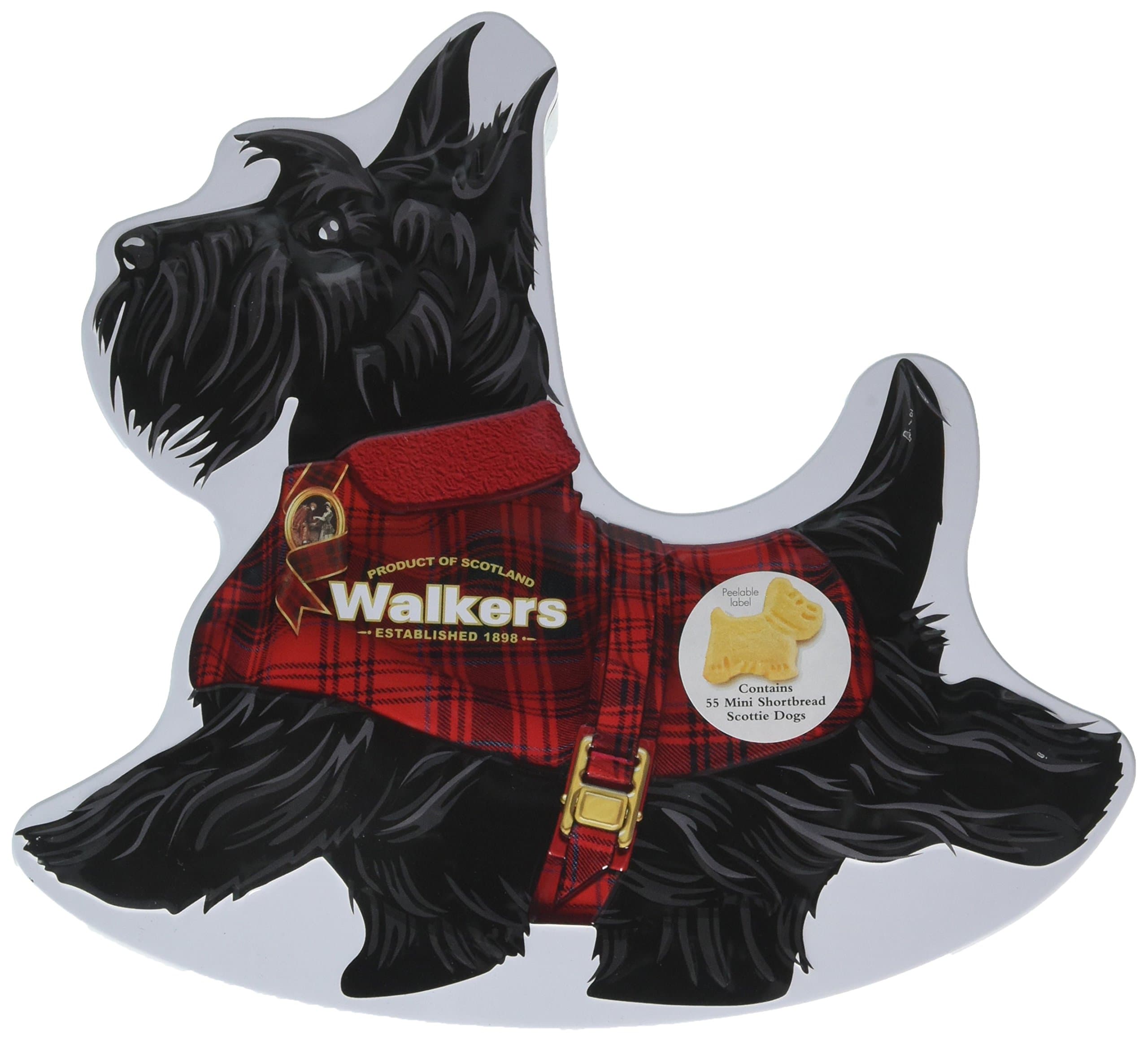 Walkers Shortbread Scottie Dog Rocking Tin, 7 Ounce