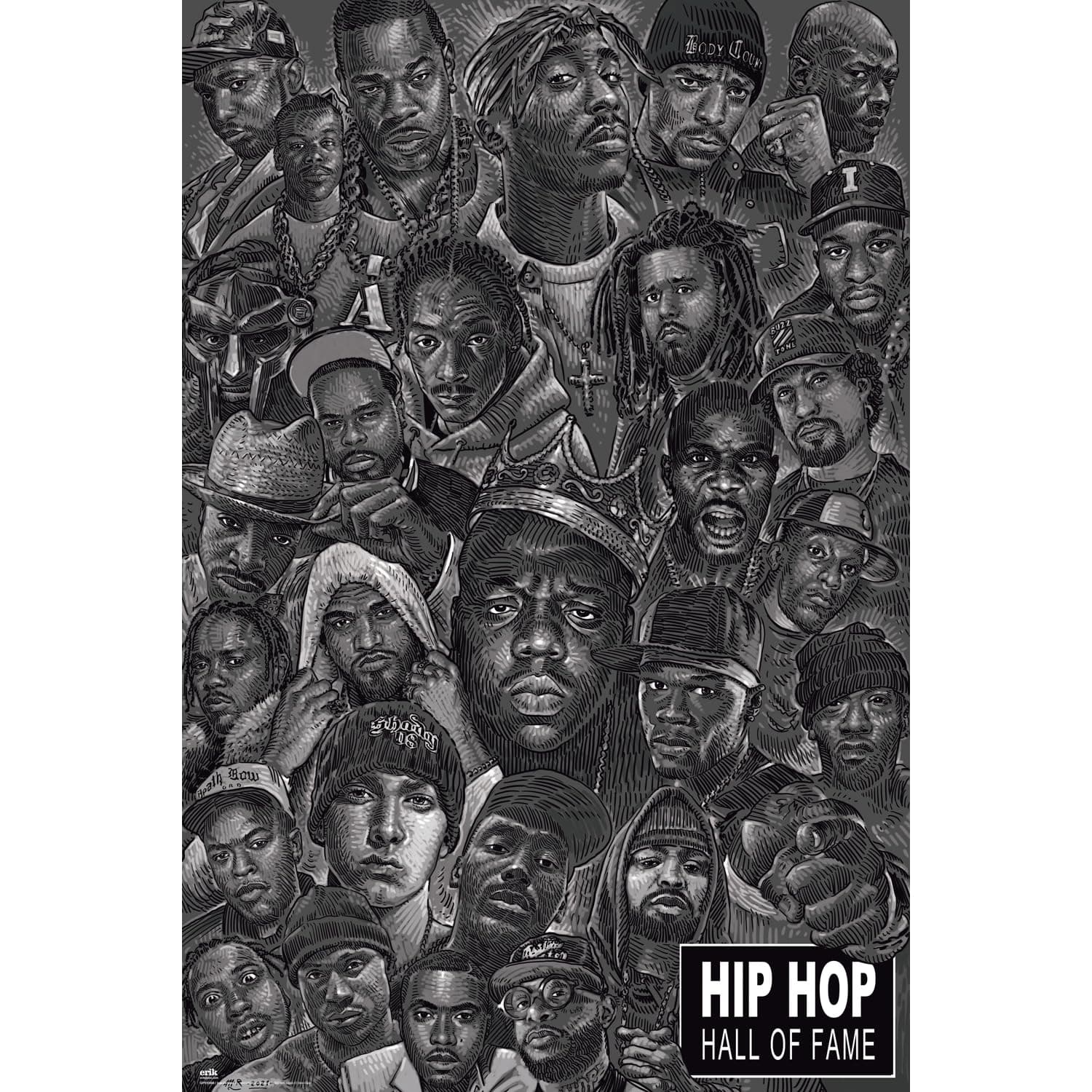 Grupo Erik Poster Hip Hop All Stars - 36 x 24 inches / 91.5 x 61 cm - Shipped Rolled Up - Cool Posters, Art Poster, Wall Posters & Prints