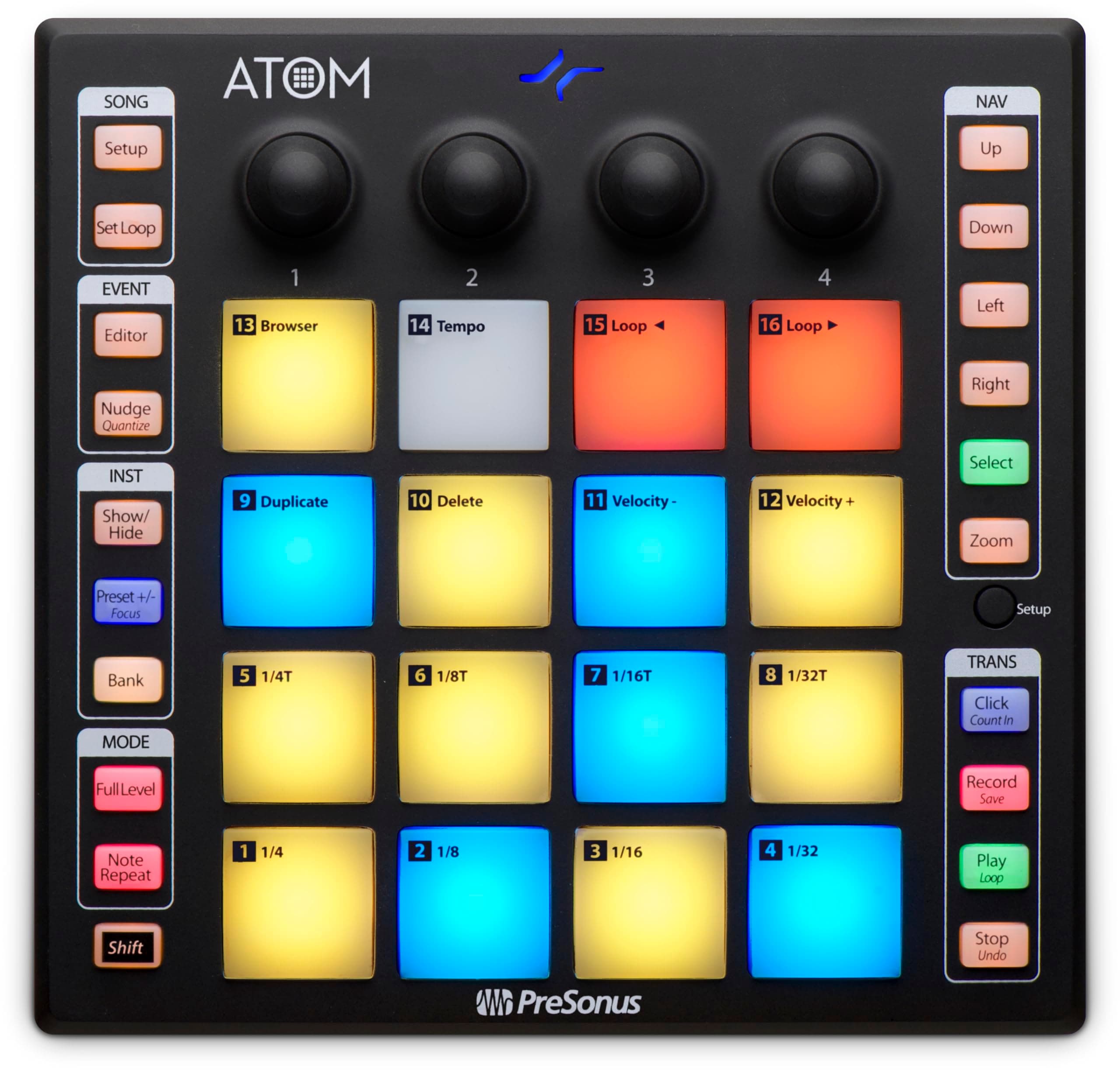 ATOM, MIDI Controller, Music Production and Performance Pad Controller With Studio One Artist, Ableton Live Lite and Studio Magic Recording Software Bundle