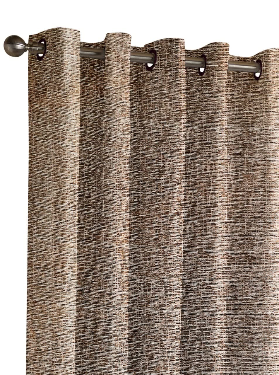 AaHo Decor 6Ft Window Curtain for Bedroom - Soild Plain Room Darkening Panels Curtains Pack of 2-6 Feet Polyester Parda Drapes for Kitchen Office & Hall, Brown
