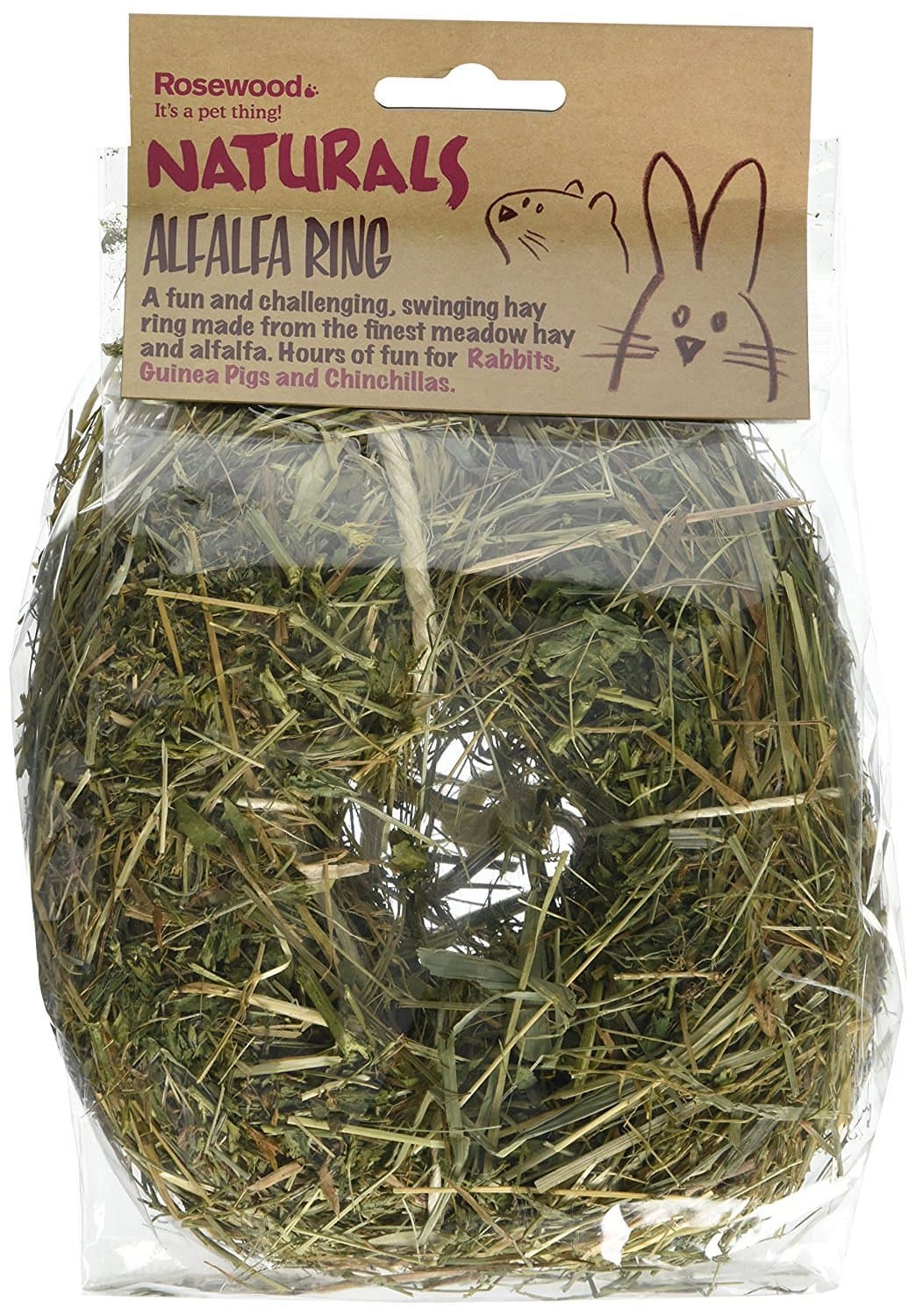 Rosewood Naturals Alfalfa Ring, Rabbit Treats & Small Animal Treats