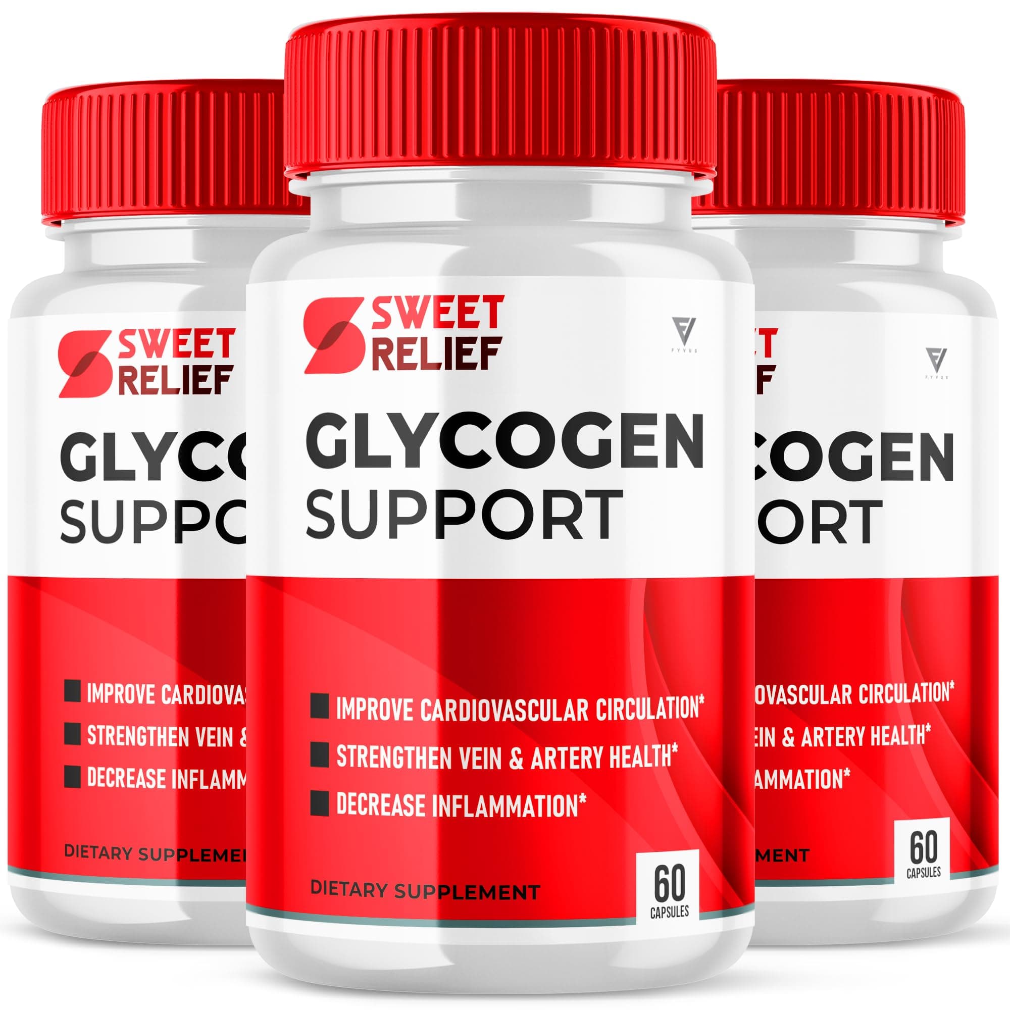 (3 Pack) Sweet Relief Glycogen Support for Joints Blood Vessel Cleaner Releaf, Sweetrelief Glycogen Support Supplement Capsules, Glucogen O Neil Glyco Optimizer Cleanse Control Restore (180 Capsules)