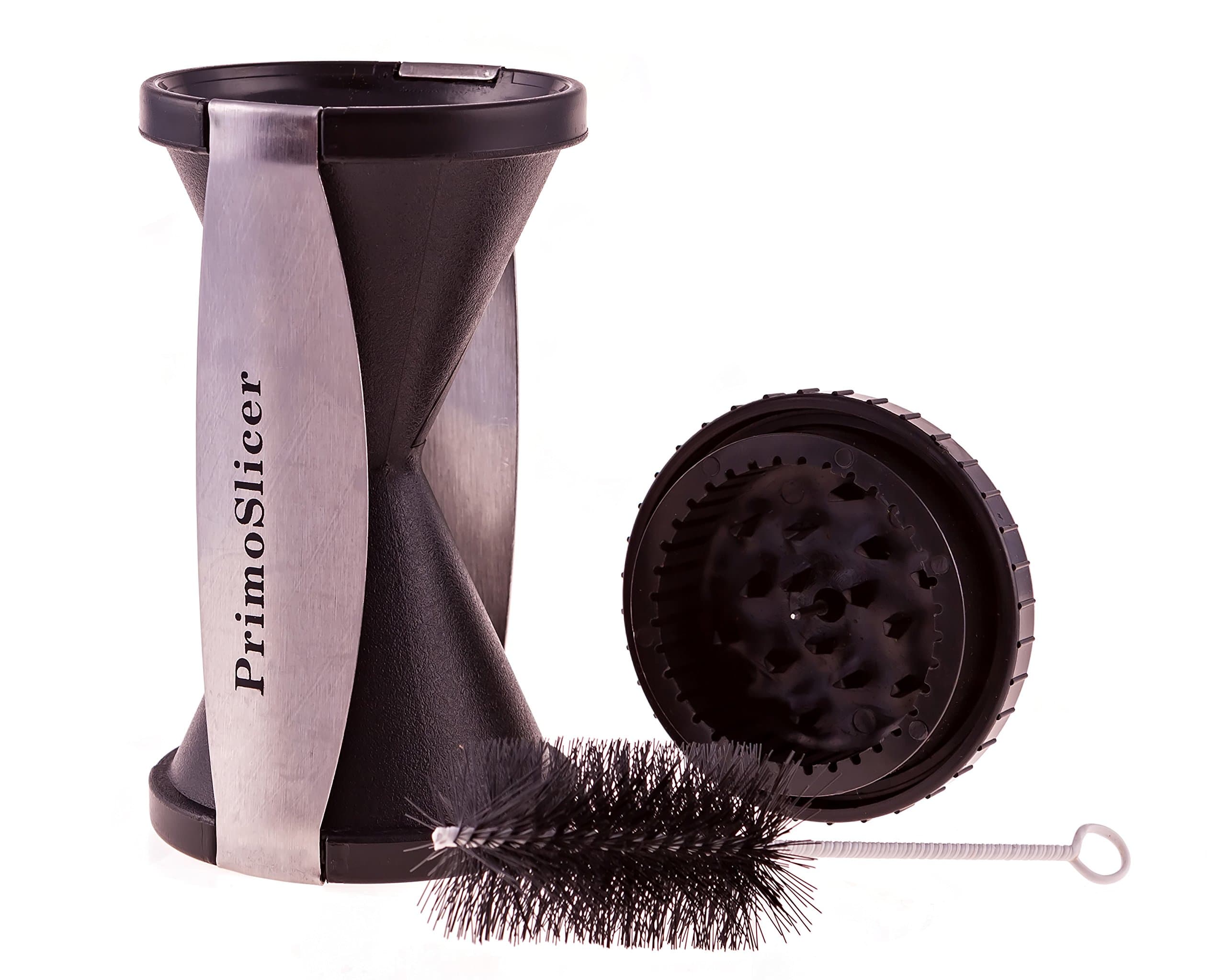 PrimoSlicer Vegetable Spiral Slicer Spiralizer Stainless Steel Japanese Blade and Brush for Cleaning