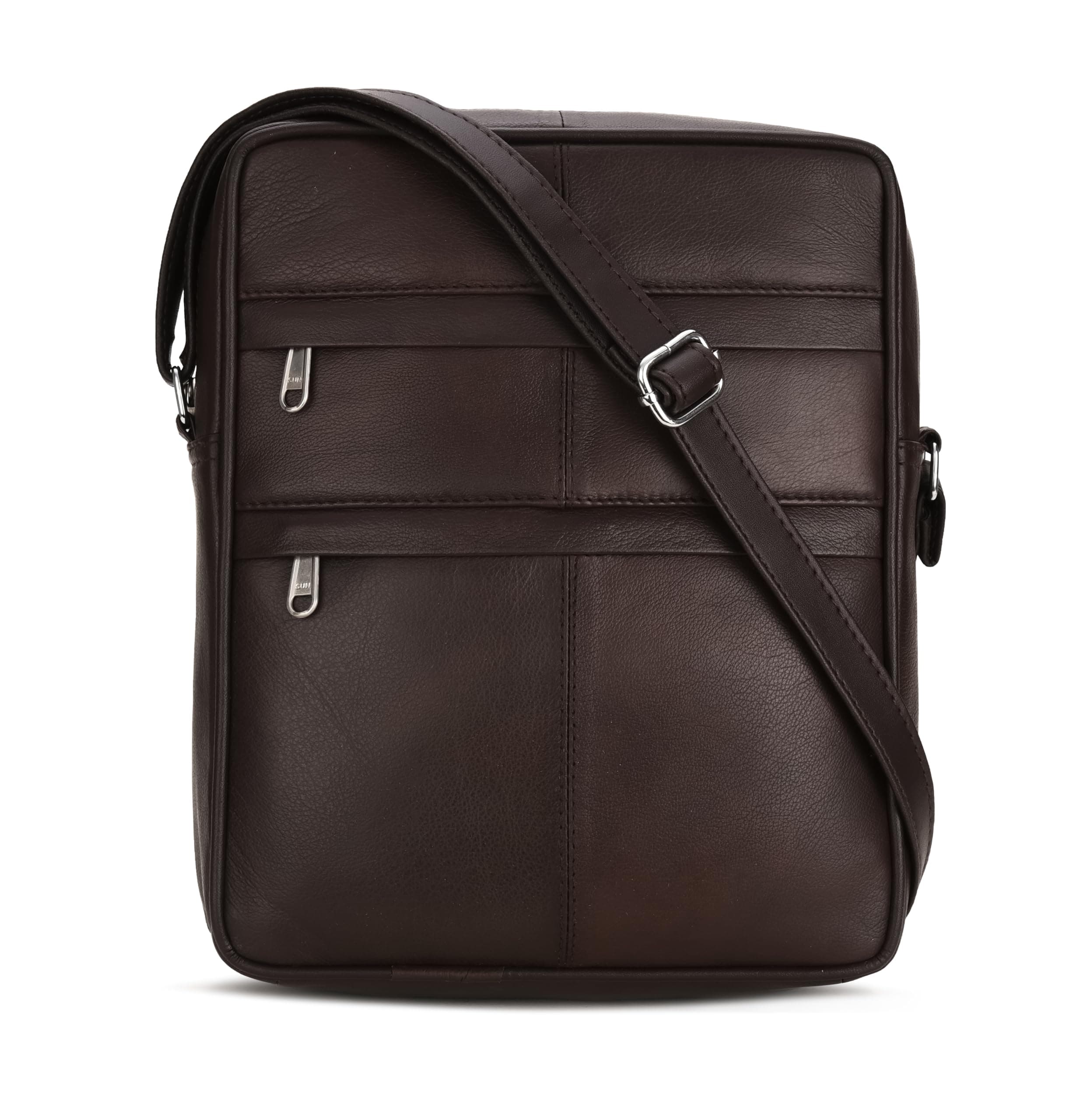 K LondonReal Leather Crossbody Messenger |Sling Bag Unisex | Pouch Bag For Men & Women | Mini Shoulder Bag brn 165_brn, M