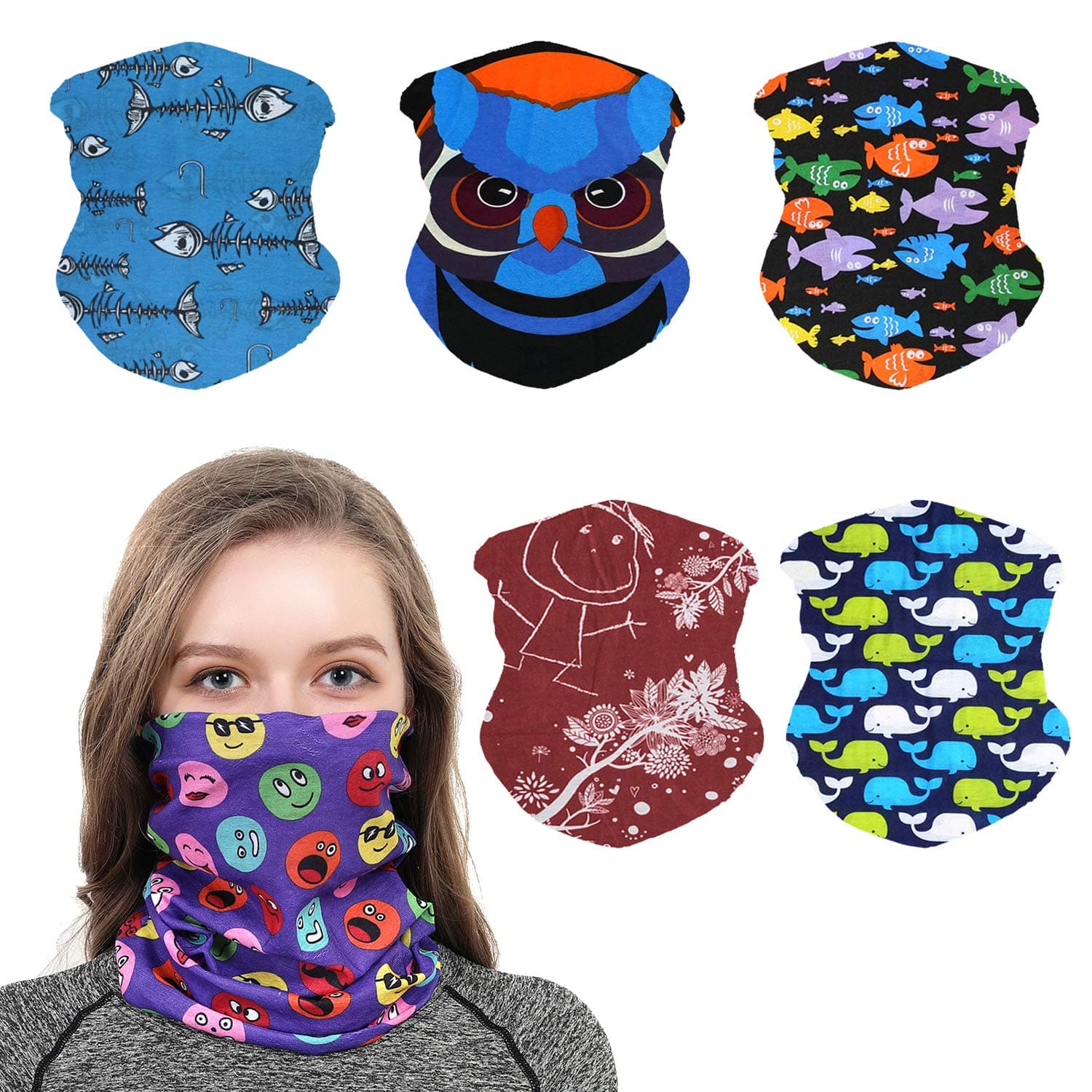 Outdoor Wide Headband, Neck Gaiter Windproof Scarf Sunscreen Breathable Bandana for Men&Women,Multi Function Headwear