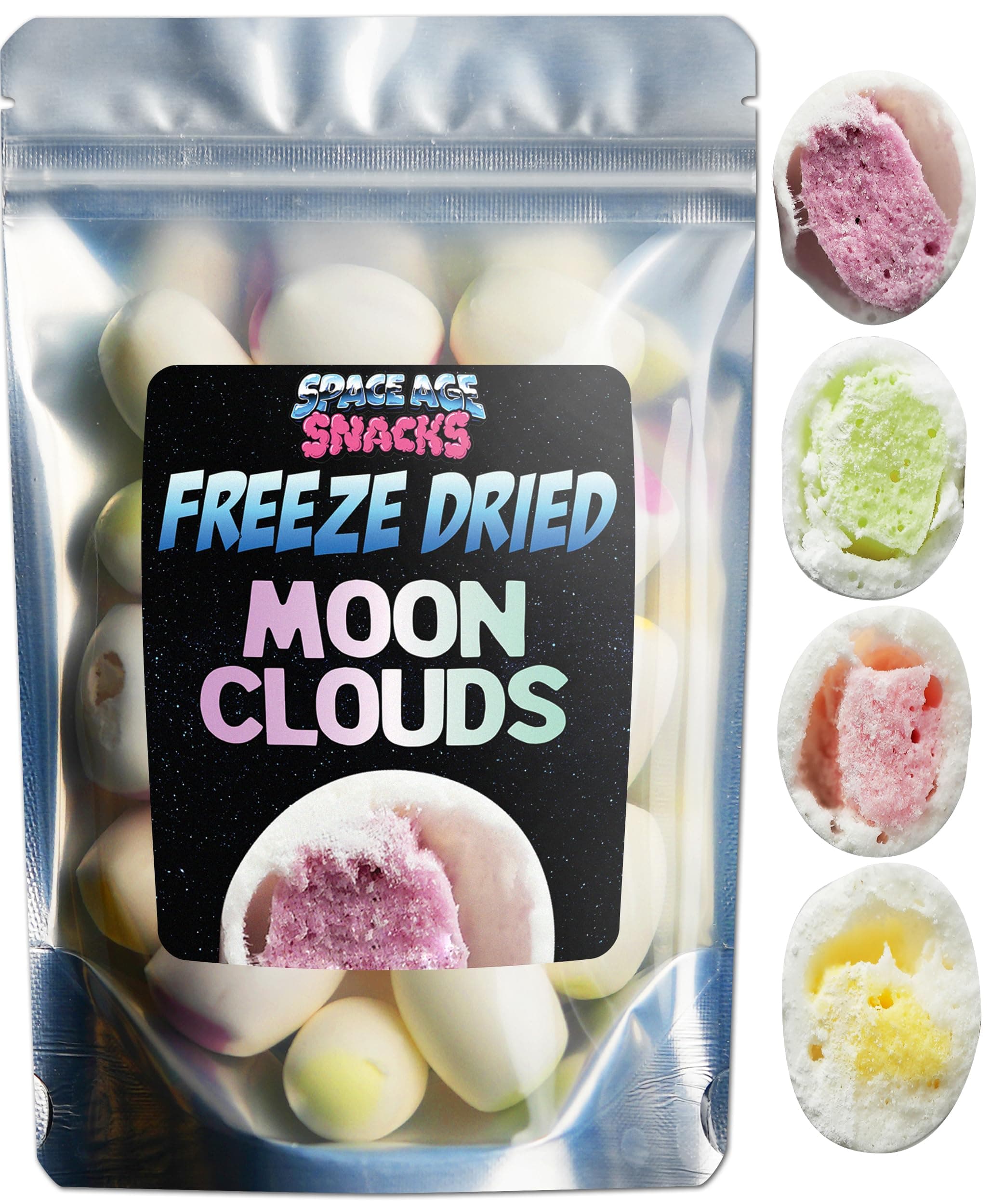 Premium Freeze Dried Hi Chews - Moon Clouds Freeze Dried Candy Shipped in Box for Extra Protection - Space Age Snacks Freeze Dry Candy Freetles for All Ages (4 Ounce)