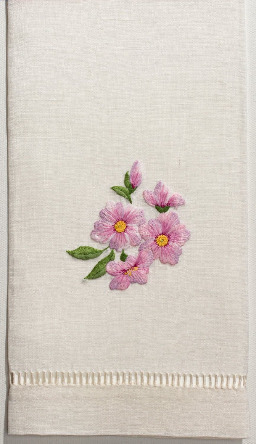 Henry Handwork Cherry Blossom Hand Towel, Set of 2