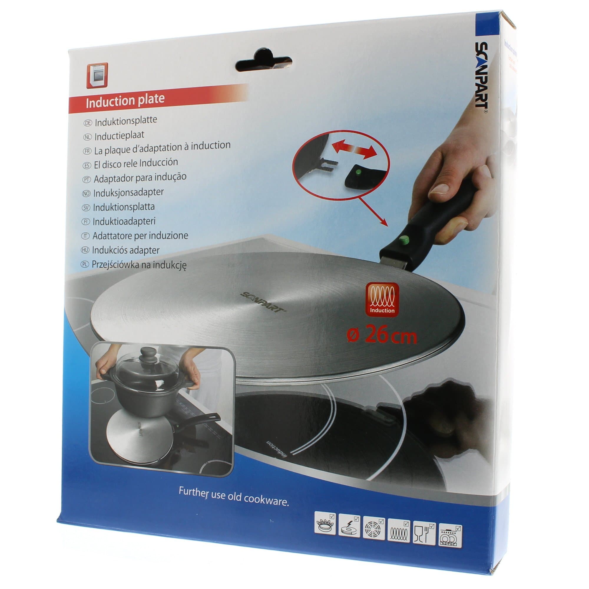 Scanpartinduction plate, Stainless Steel, 26cm, Durchmesser: 26 cm