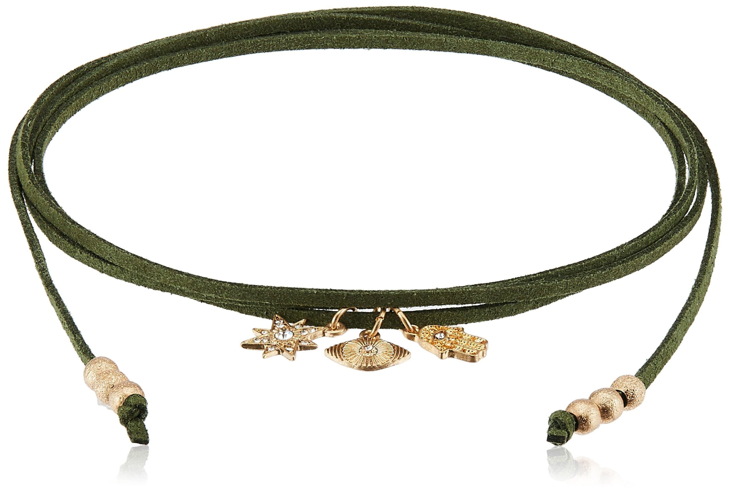 Accessorize Choker Necklace for Women (Khaki) (MN-28426132001)