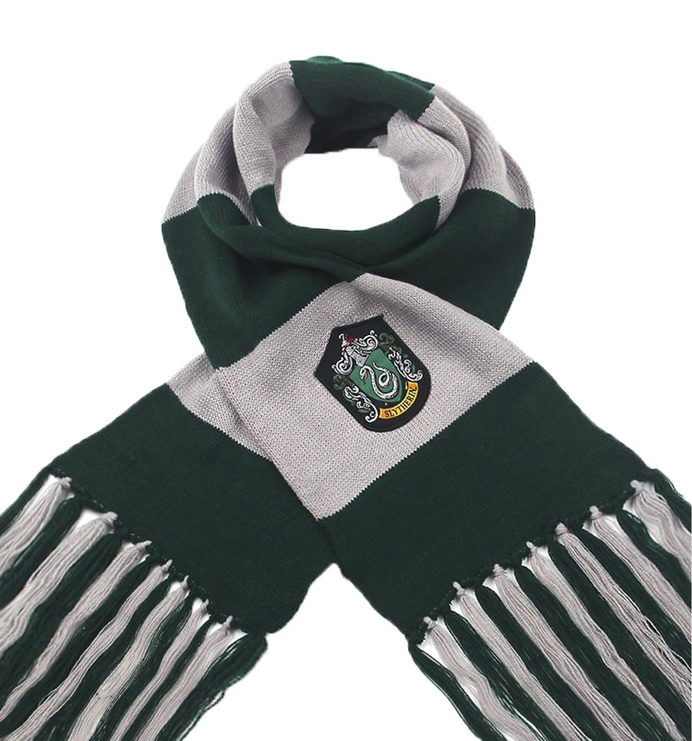 Harry Potter Tasseled Scarf Hufflepuff Ravenclaw Gryffindor Slytherin (Slytherin)