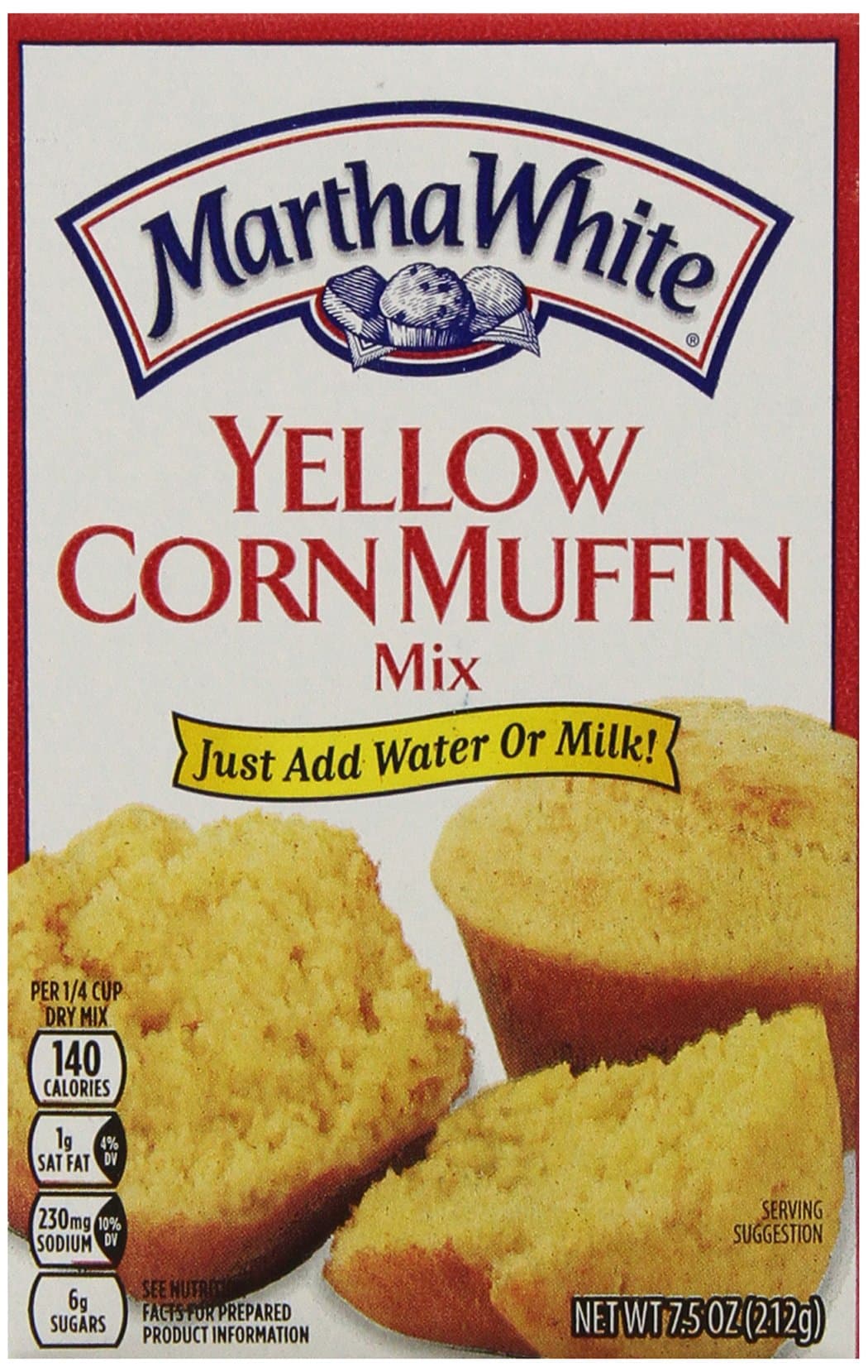 Martha White Sweet Yellow Corn Muffin Mix, 7.5 Ounce (Pack of 24)