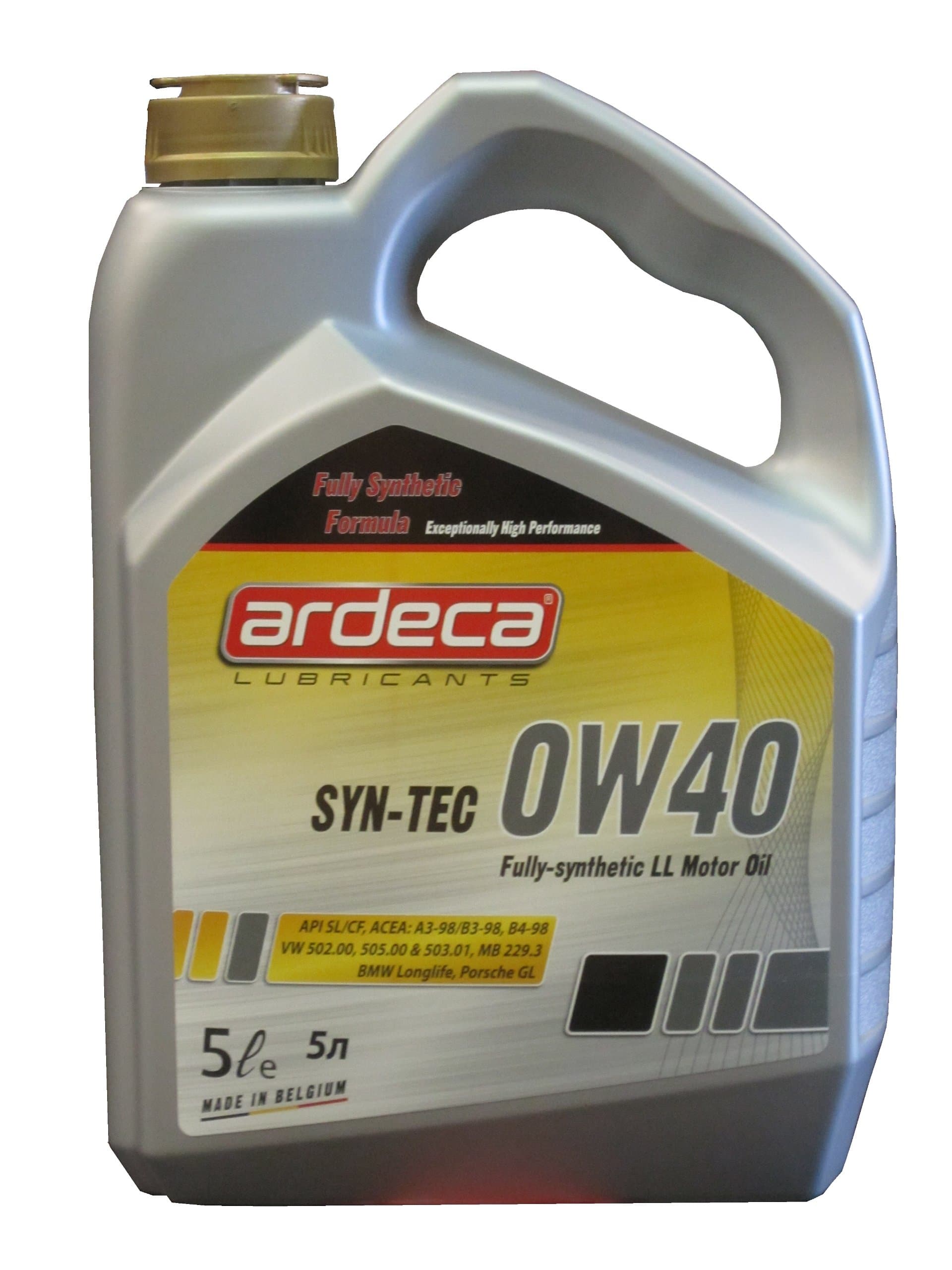 Syn-Tec 0w-40 Fully Synthetic Motor Oil 3 x 5 Liter CASE Made in BELGIUM