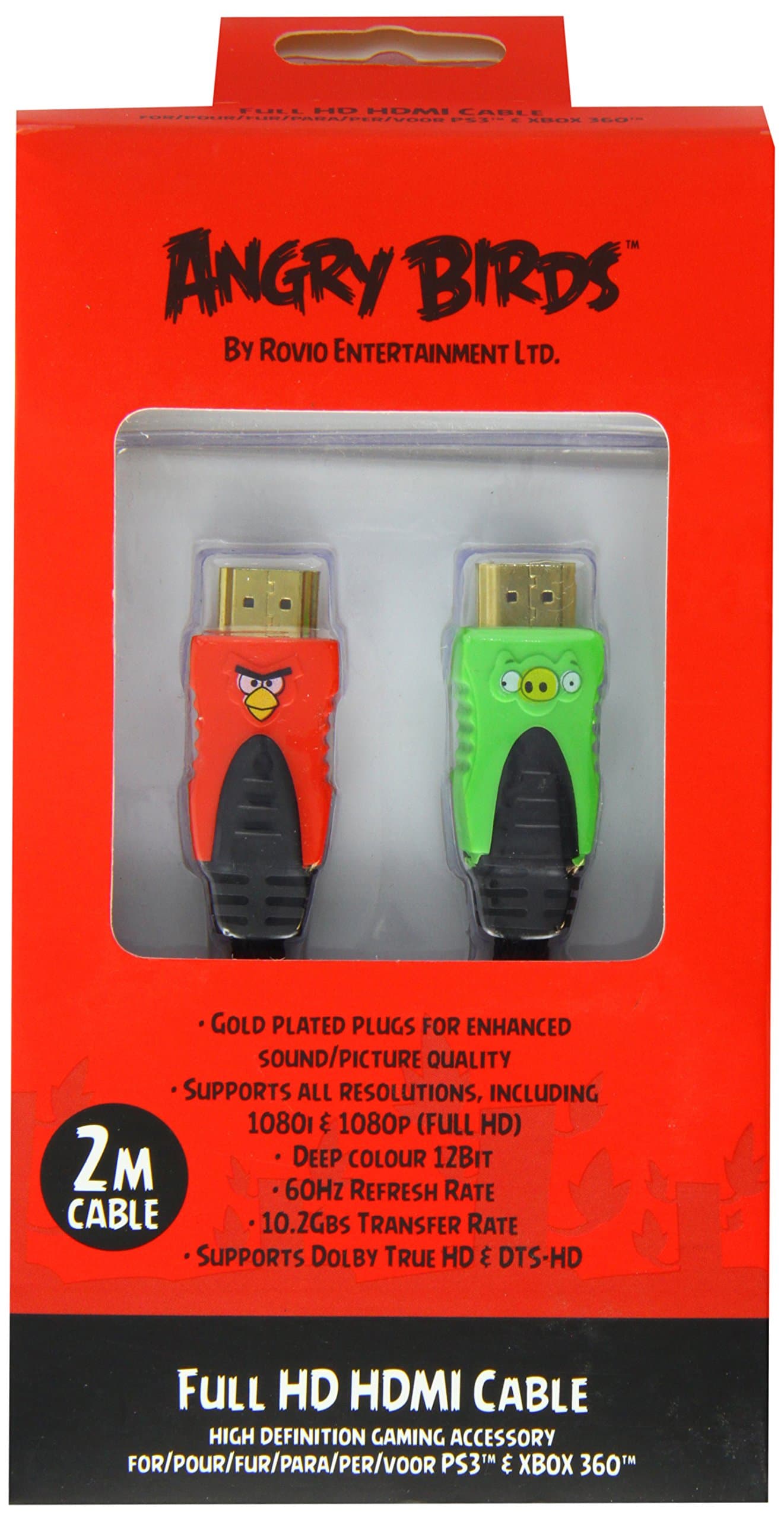 Angry Birds Full HD HDMI Cable - 2 Meter (Xbox 360/PS3)