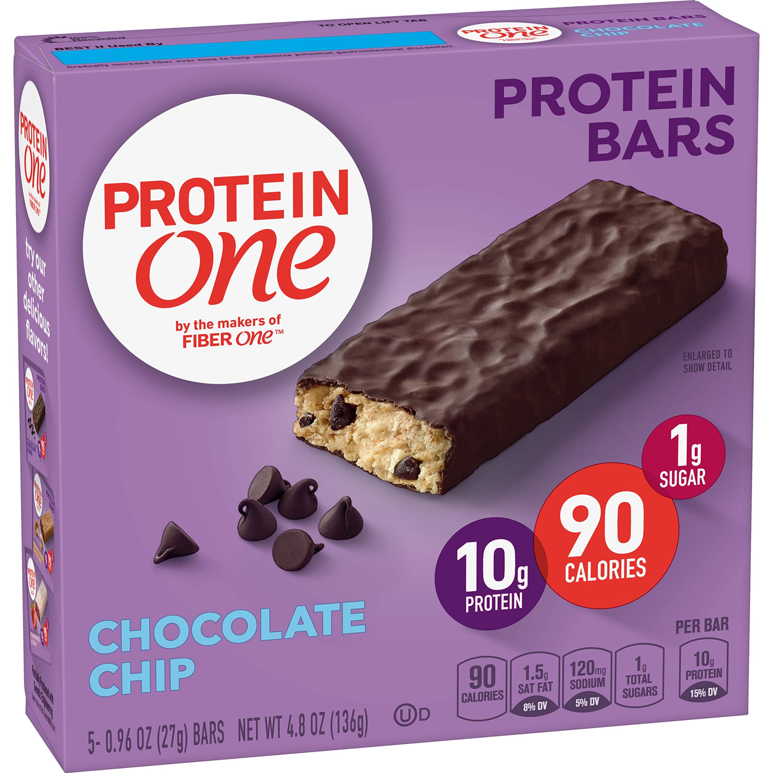 90 Calorie Chocolate Chip Protein Bar , 4.8 Ounce (5 Count)
