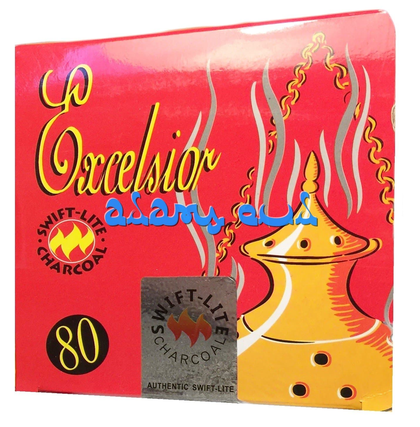 Excelsior Coal by Swift-Lite for Incense Shisha Bakhoor - Charcoal Packs or Box (1 Box (80 Discs))