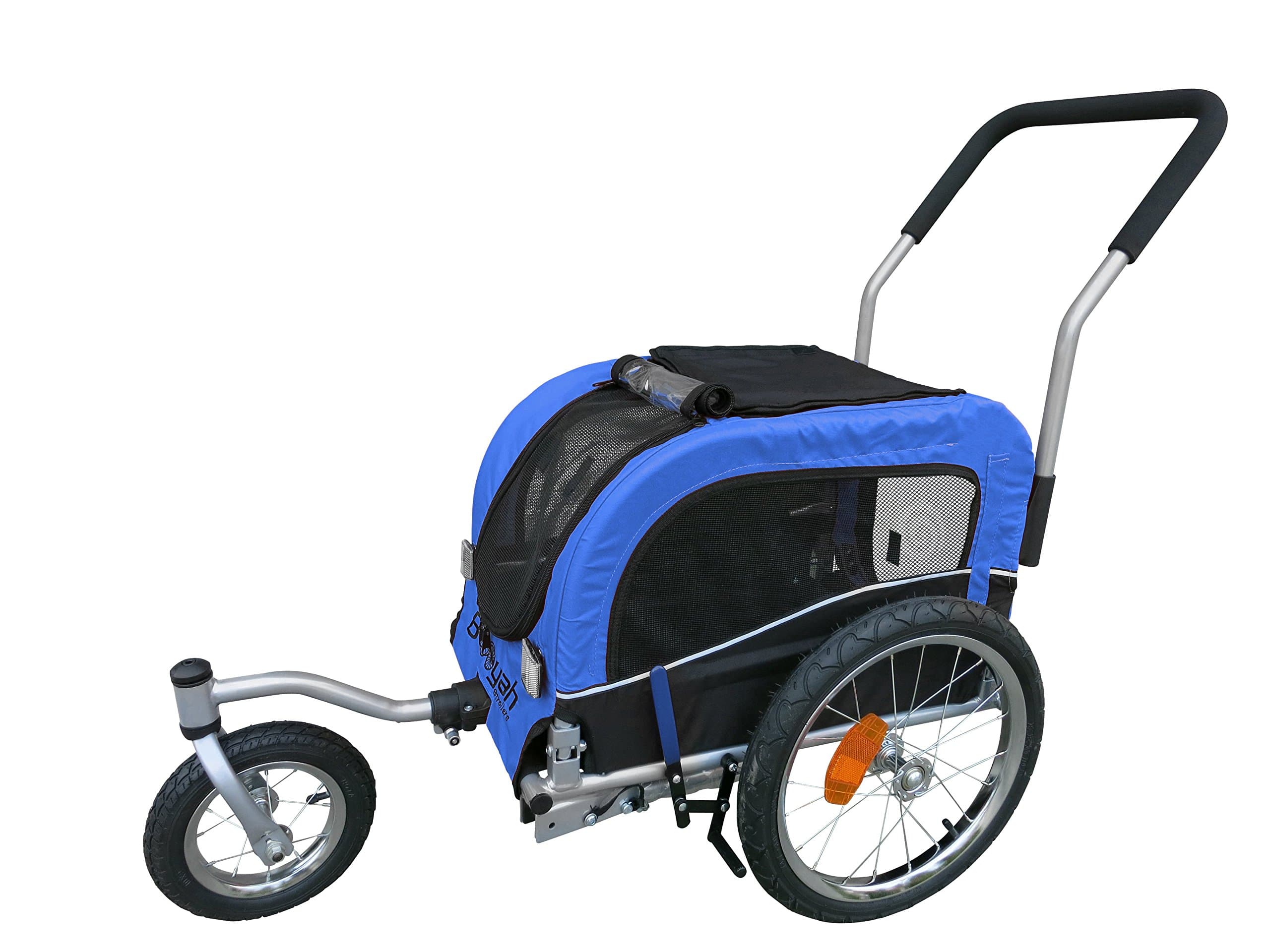 Small Pet Dog Stroller and Bike Bicycle Trailer (Blue)