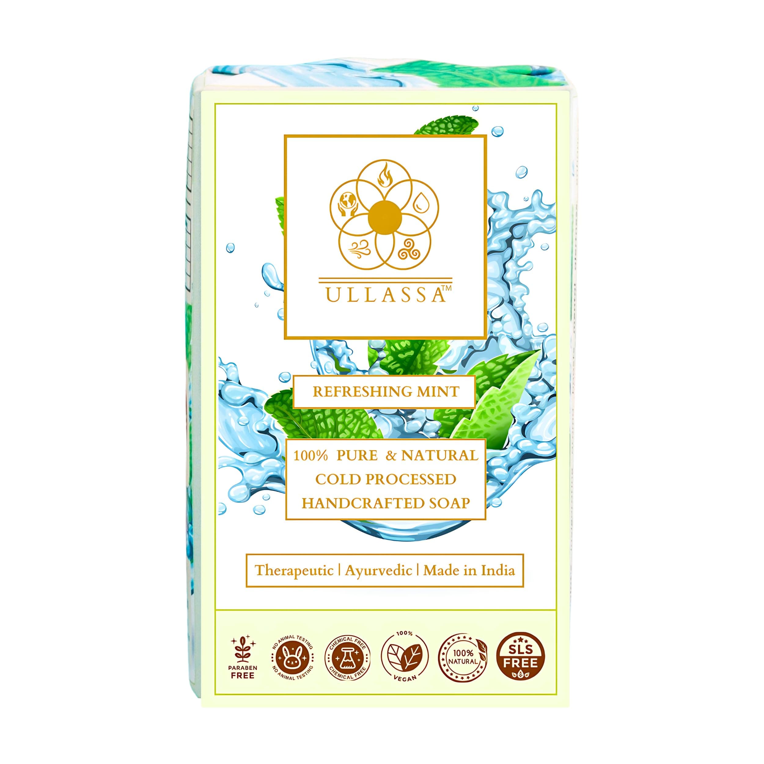 Aromatherapy Summer Soap | Tantalizing Cool, Anti Acne, Dark Spots | Natural Antifungal Bath Bar For Men & Women | Peppermint & Rosemary | Refreshing Icy Cool (Pack Of 1)