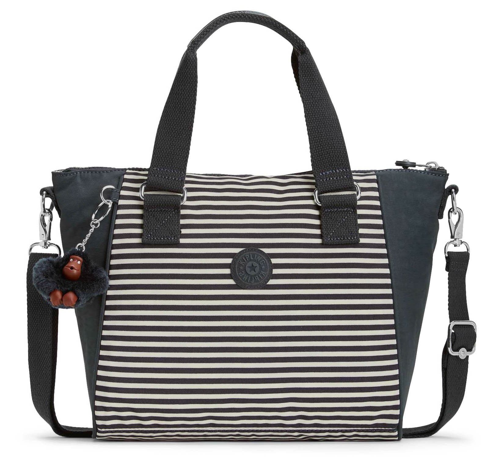 Kipling Women's Amiel Shoulder Bag, Multicoloured (Marine Stripy B), 24.5 x 27 x 14.5 cm