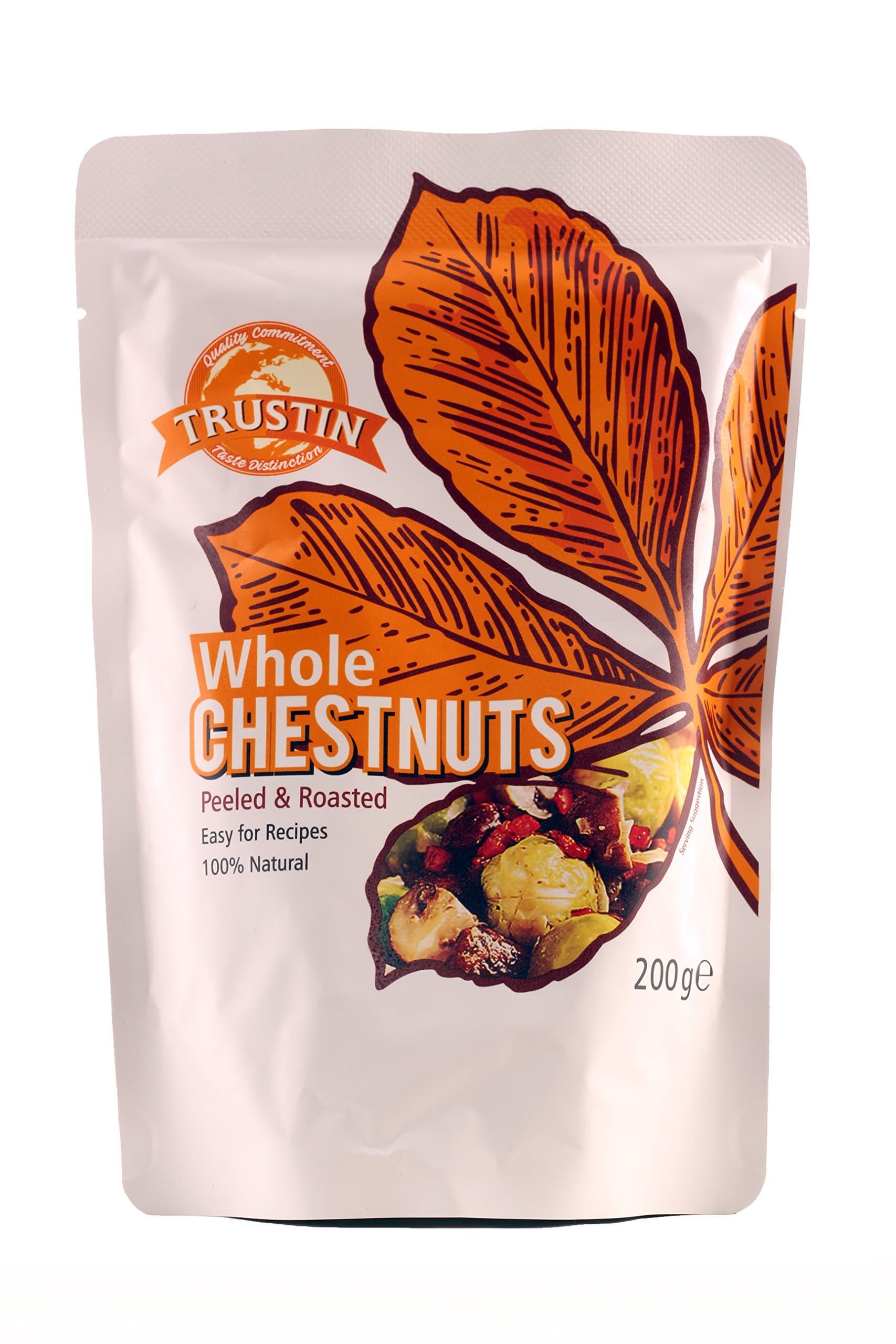 International Favorites|Trustin Foods UK Ltd - Peeled Roasted Chestnuts 200g - Lot of 4