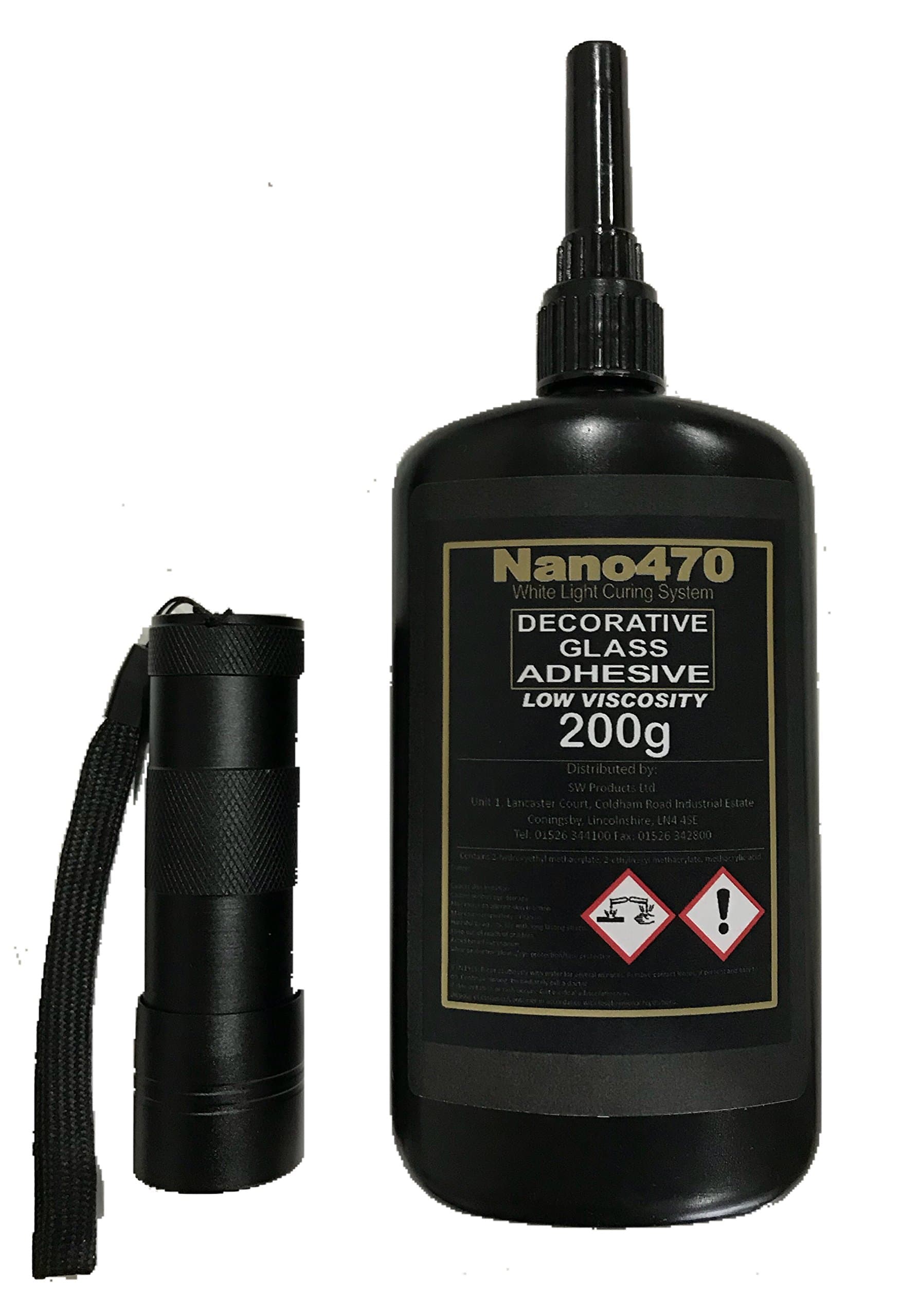 Nano470 Low Viscosity Decorative Adhesive 200g with UV Torch
