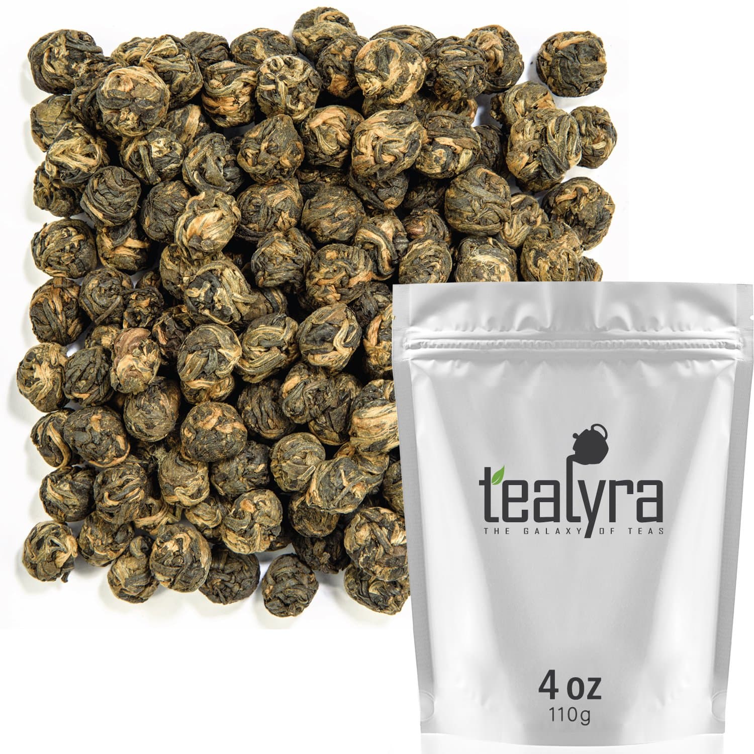 Tealyra - Black Dragon Pearls - Yunnan Special Black Tea - Loose Leaf Tea - Premium Tea - Bold Caffeine - 110g (4-ounce)