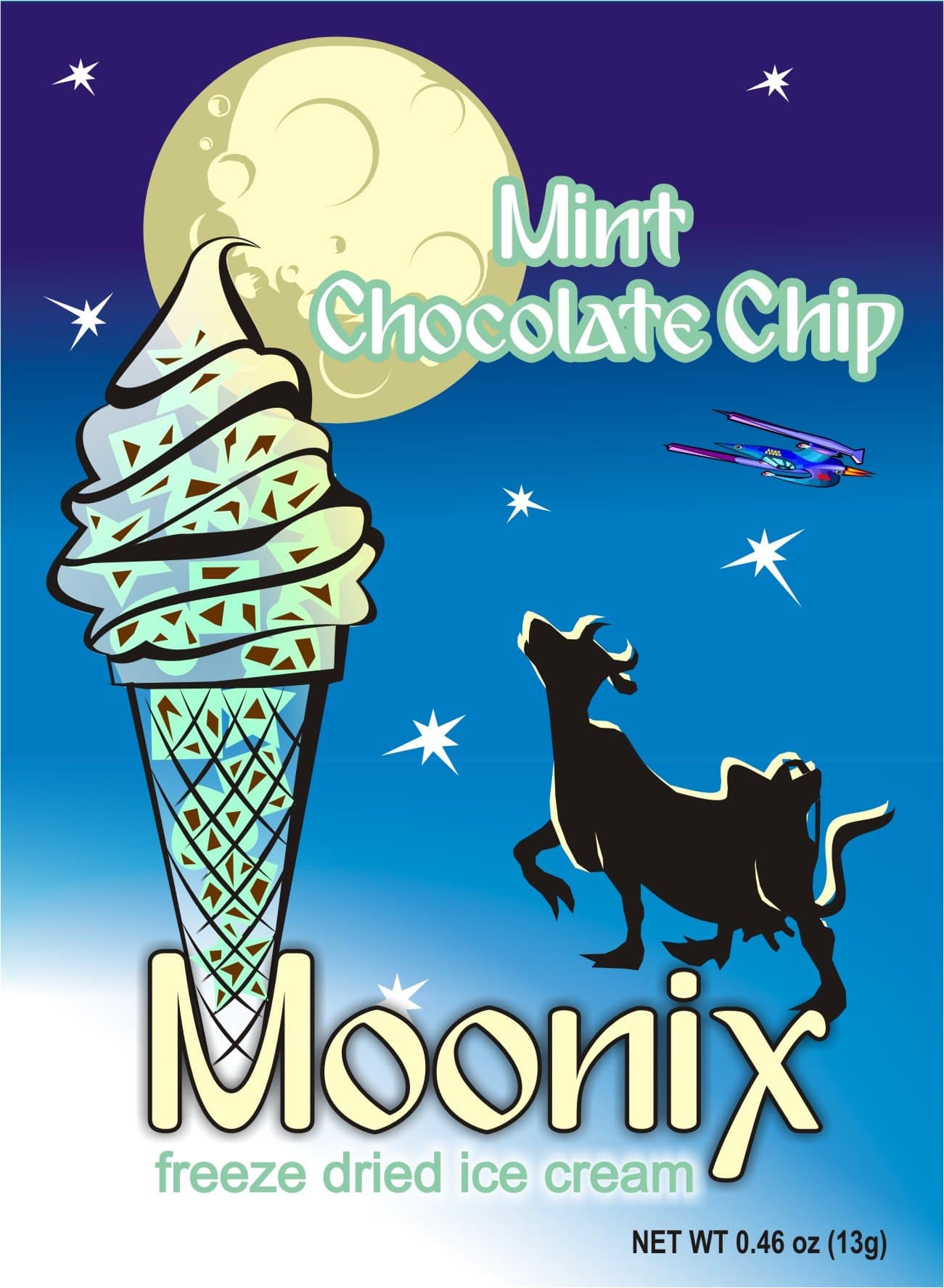 Moonix Freeze Dried Ice Cream 1ct (Mint Chocolate Chip)