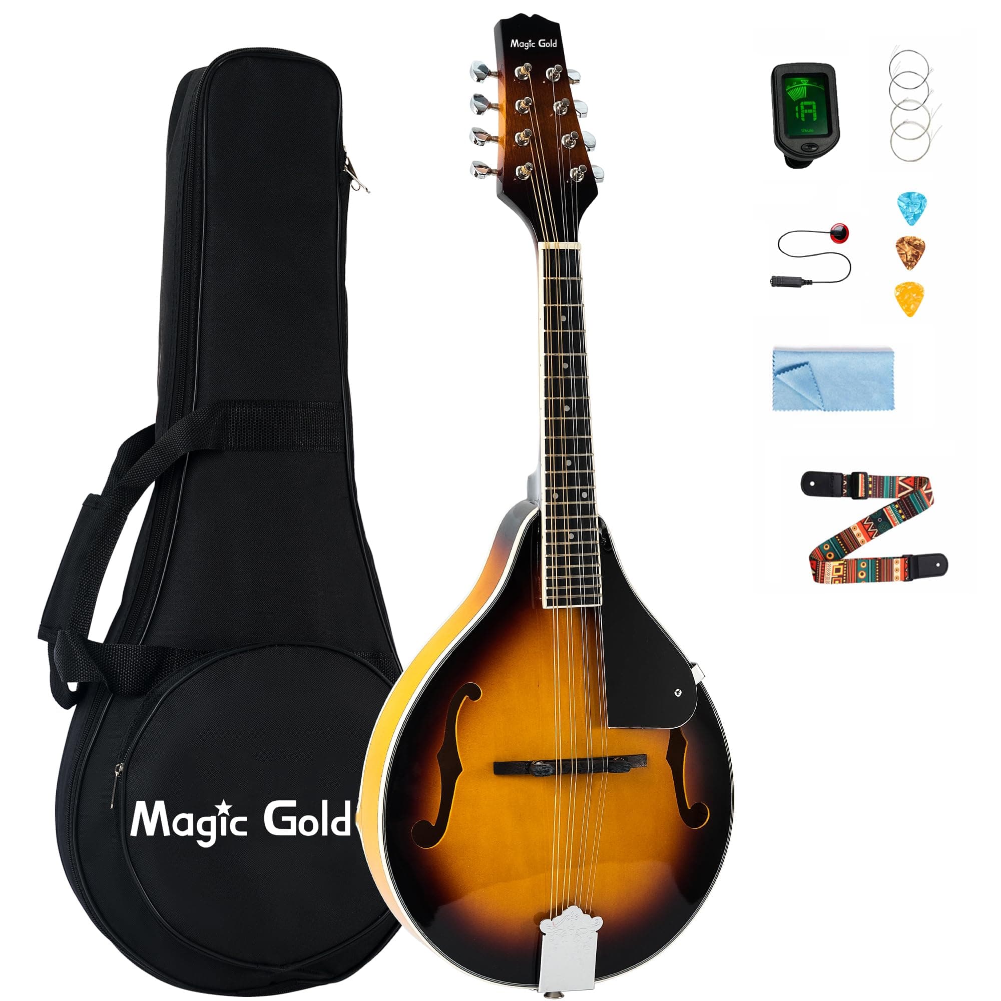 A Style Mandolin, 8 String Acoustic Mahogany Mandolin Musical Instrument (MGMI-S)