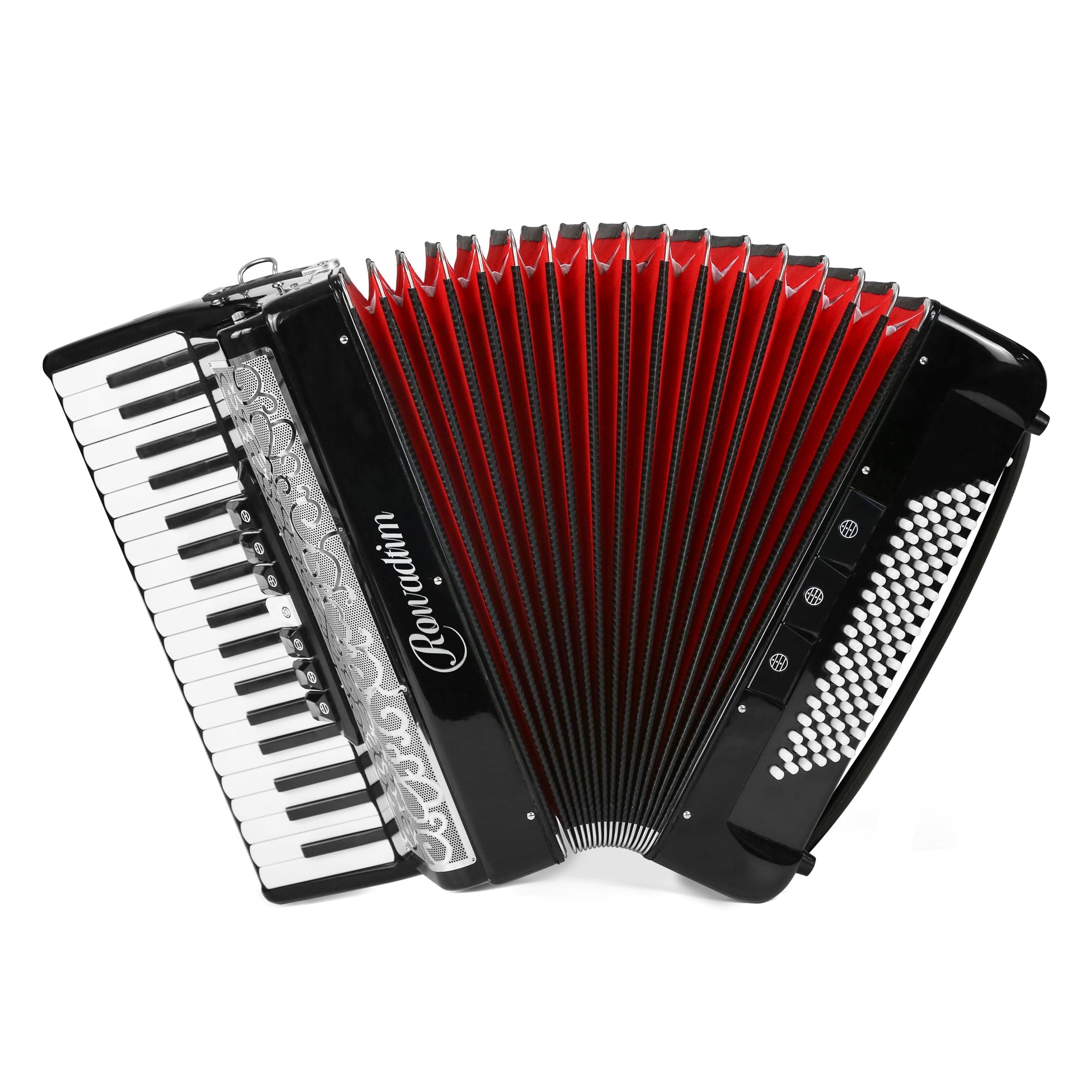 Accordion - 37 Key 96 Bass Professional Model for Beginners to Advanced Players, Includes Adjustable Strap & Backpack – Ideal for Classes, Practice & Live Performance (Black)