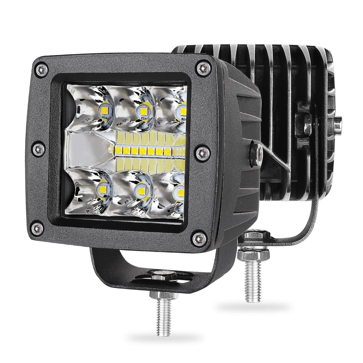 LED Cube Lights, SWATOW 4x4 2pcs 68W 3 Inch LED Light Bar OSRAM LED Cubes Off Road Driving Light Flood Spot Combo Light Pod Work Light for Truck Jeep Motorcycle SUV ATV Boat