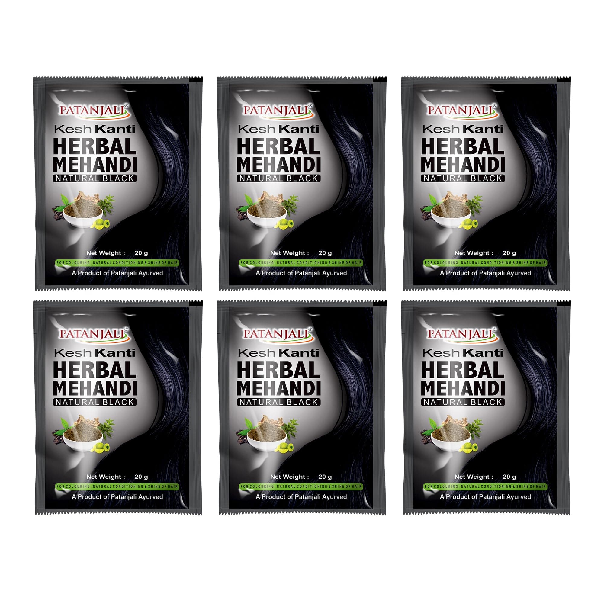 Kesh Kanti Herbal Mehandi Natural Black - Pack Of 6