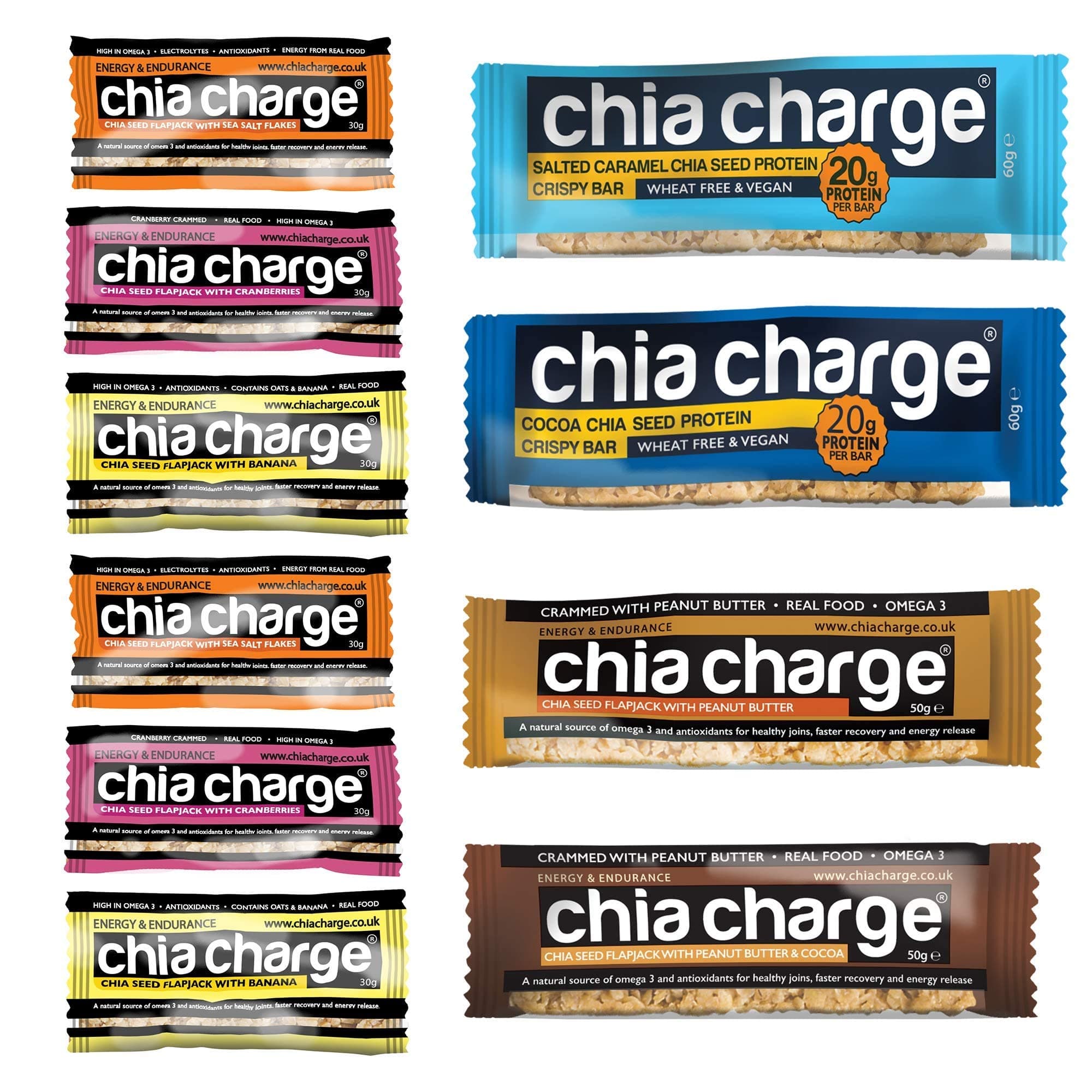 CHIA CHARGE Energy & Vegan Protein Bars - Healthy Snack Bar - Best Vegetarian Energy Bars - Healthy Snack Bar - Yorkshire Bakery- 10 of The Best Energy Bars & Protein Bars