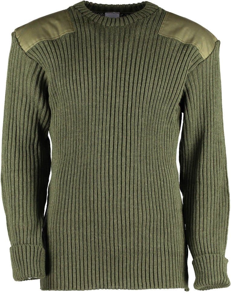 Genuine British Army (Grade 1 Used) Pullover Woolly Pully - Olive Green
