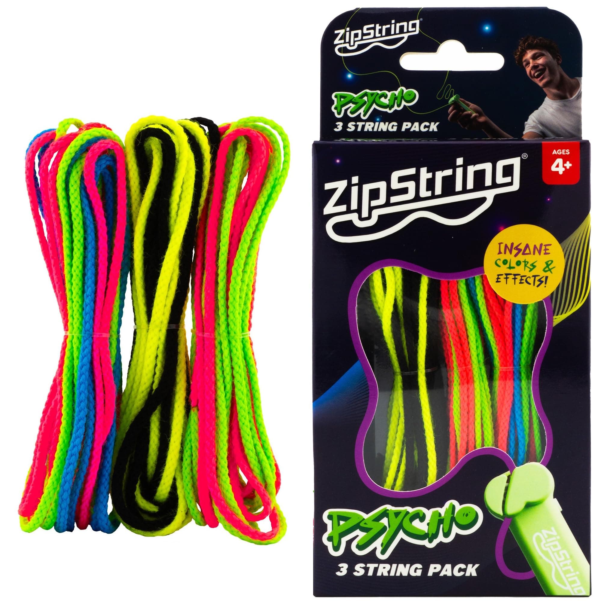 ZipString 3 Pack - Luma Replacement String for Rope Run Toy - Glow in the Dark Fidget String for Kids & Adults - Shark Tank Featured - Replacement for Lasso Rope Loop String