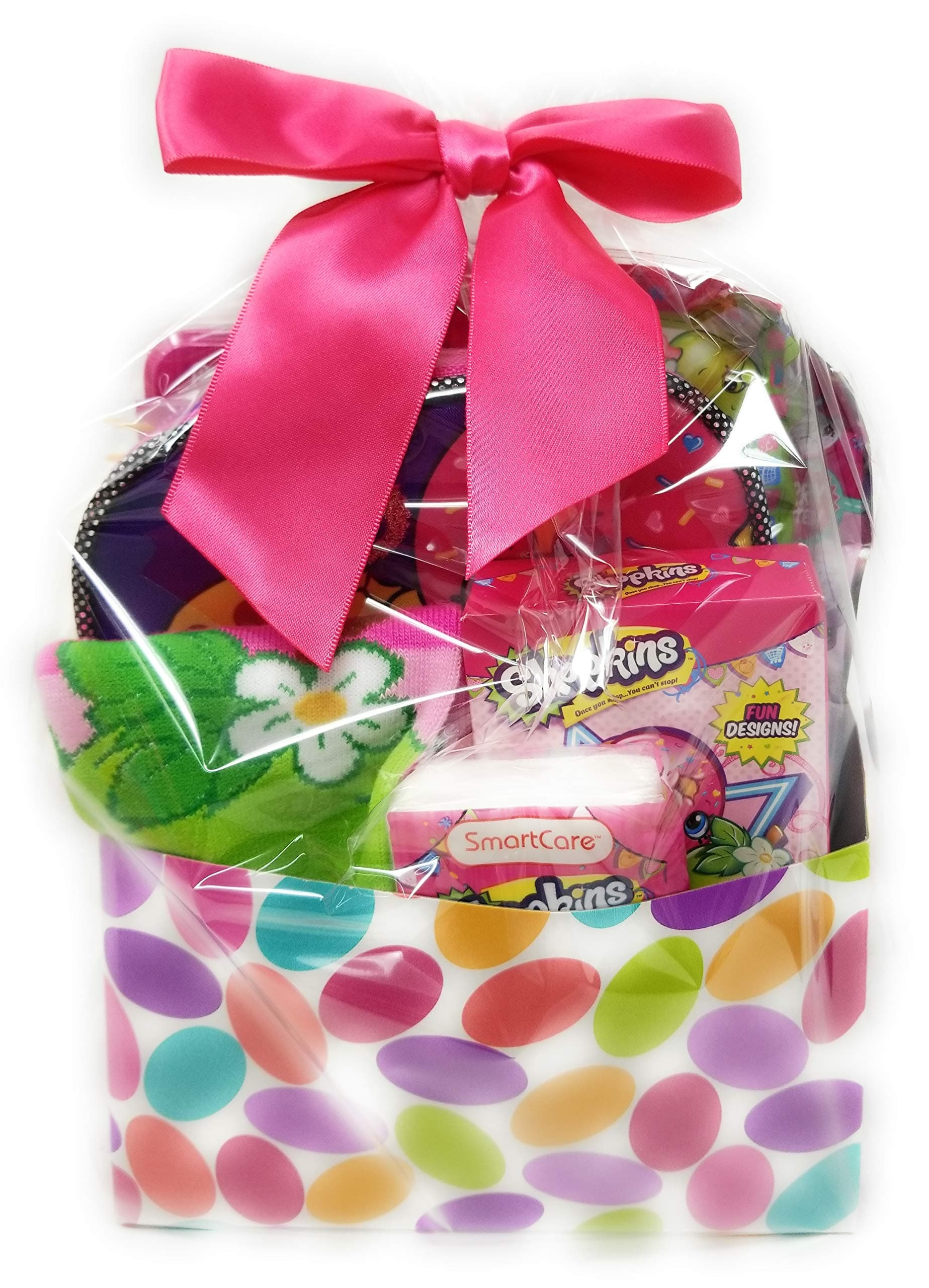 Shopkins Easter Basket - Includes Shopkins Socks | Shopkins Tissue | Shopkins Bandages | Shopkins Purse | Shopkins Match Game | Journal and More