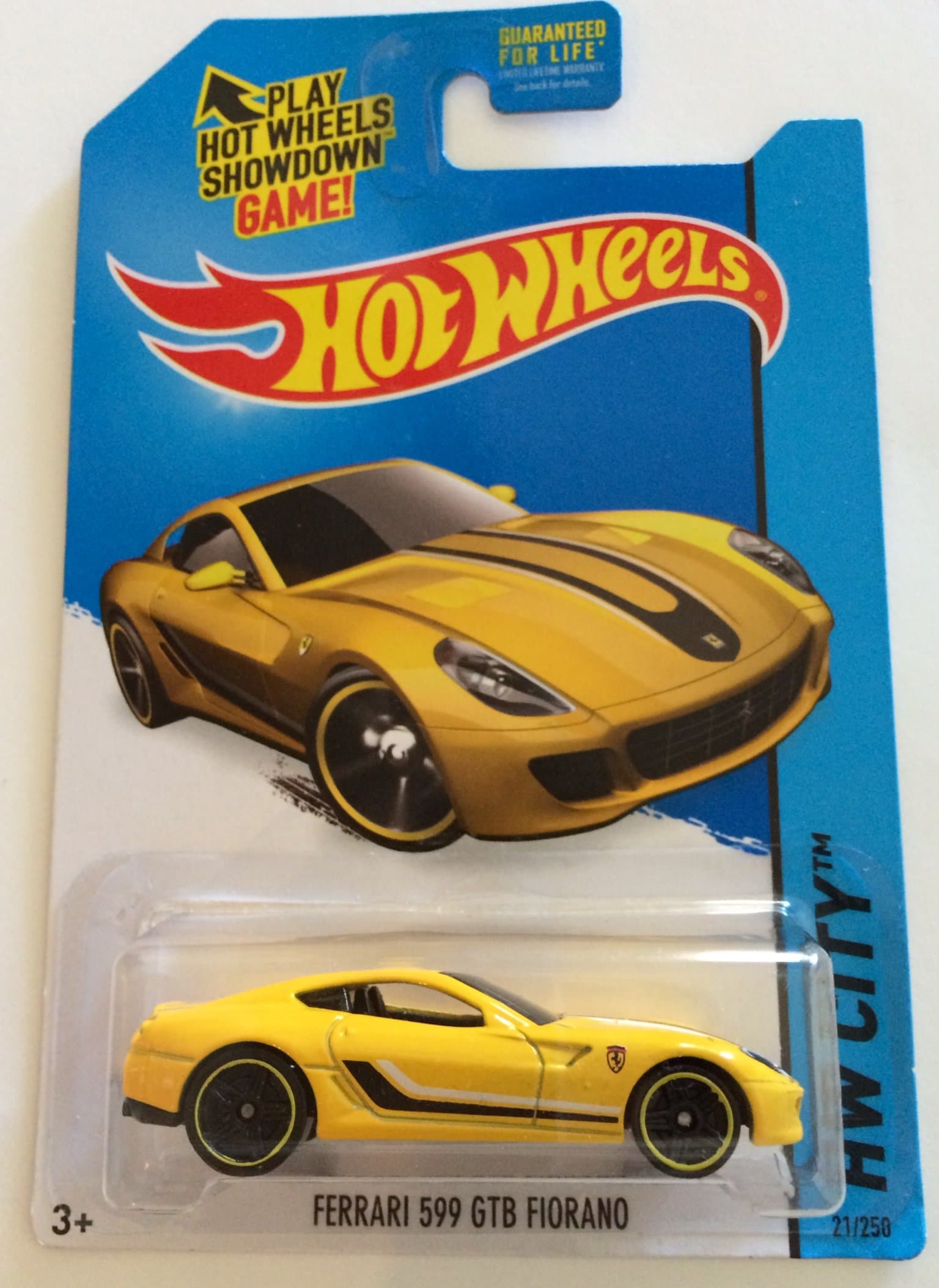 2015 HW City Ferrari 599 GTB Fiorano 21/250, Yellow