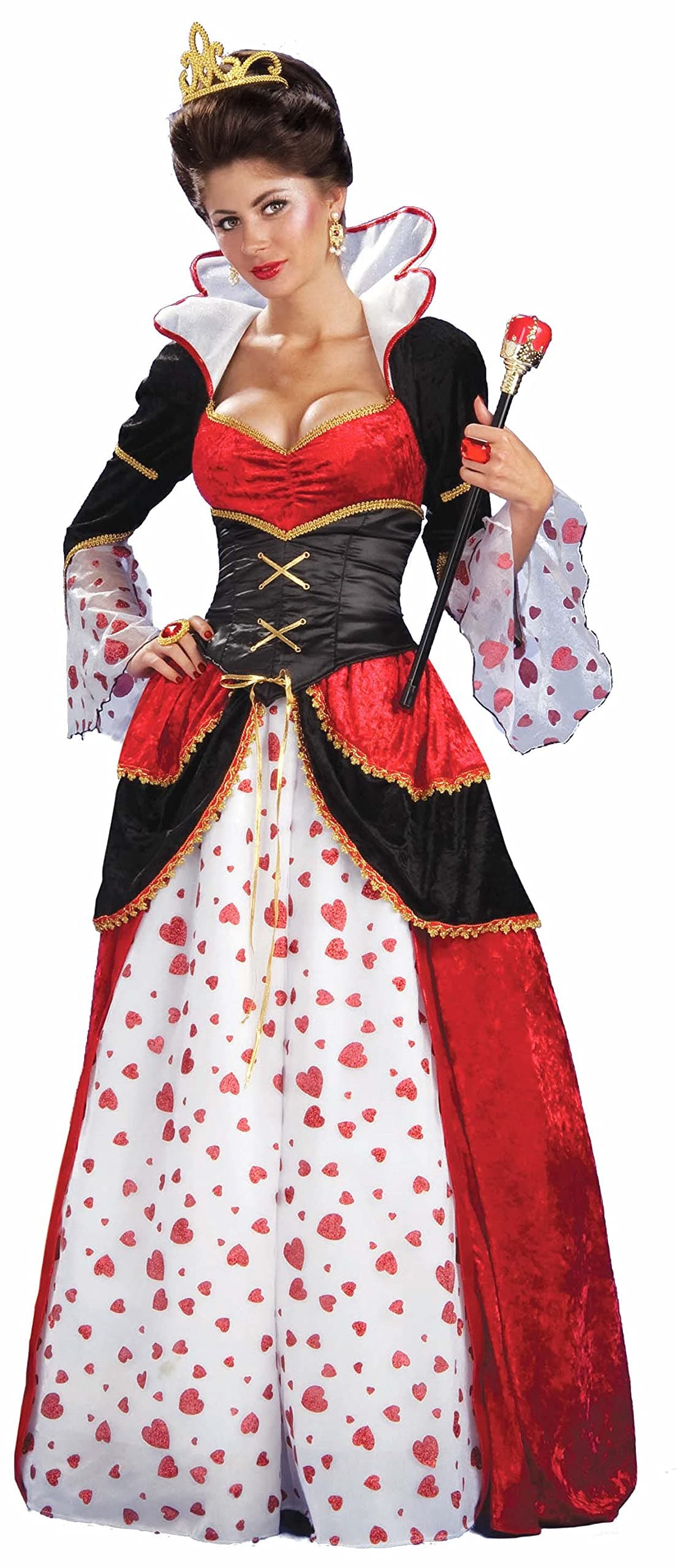 Forum Alice In Wonderland Queen Of Hearts Costume, Red, Standard, womens