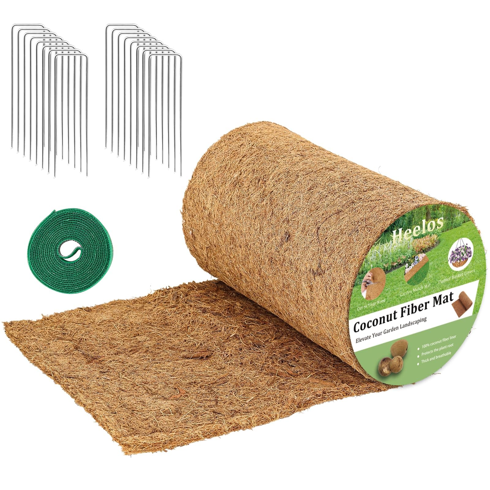 Thick Coco Fiber Liner Roll,120x12inch Natural Coconut Liners for Planter Box Flower Basket, Coco Coir Sheets Coconut Fiber Mat,Garden Decoration, DIY Moss Pole,Animal Pet Pad, Reptile Carpet