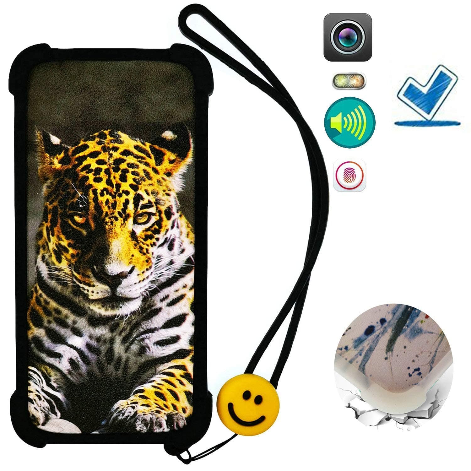 HYJKB Case for Alcatel One Touch Pop C1 4015x 4016a 4015a 4015n 4016d 4015d Case Silicone border + PC hard backplane Cover BZ